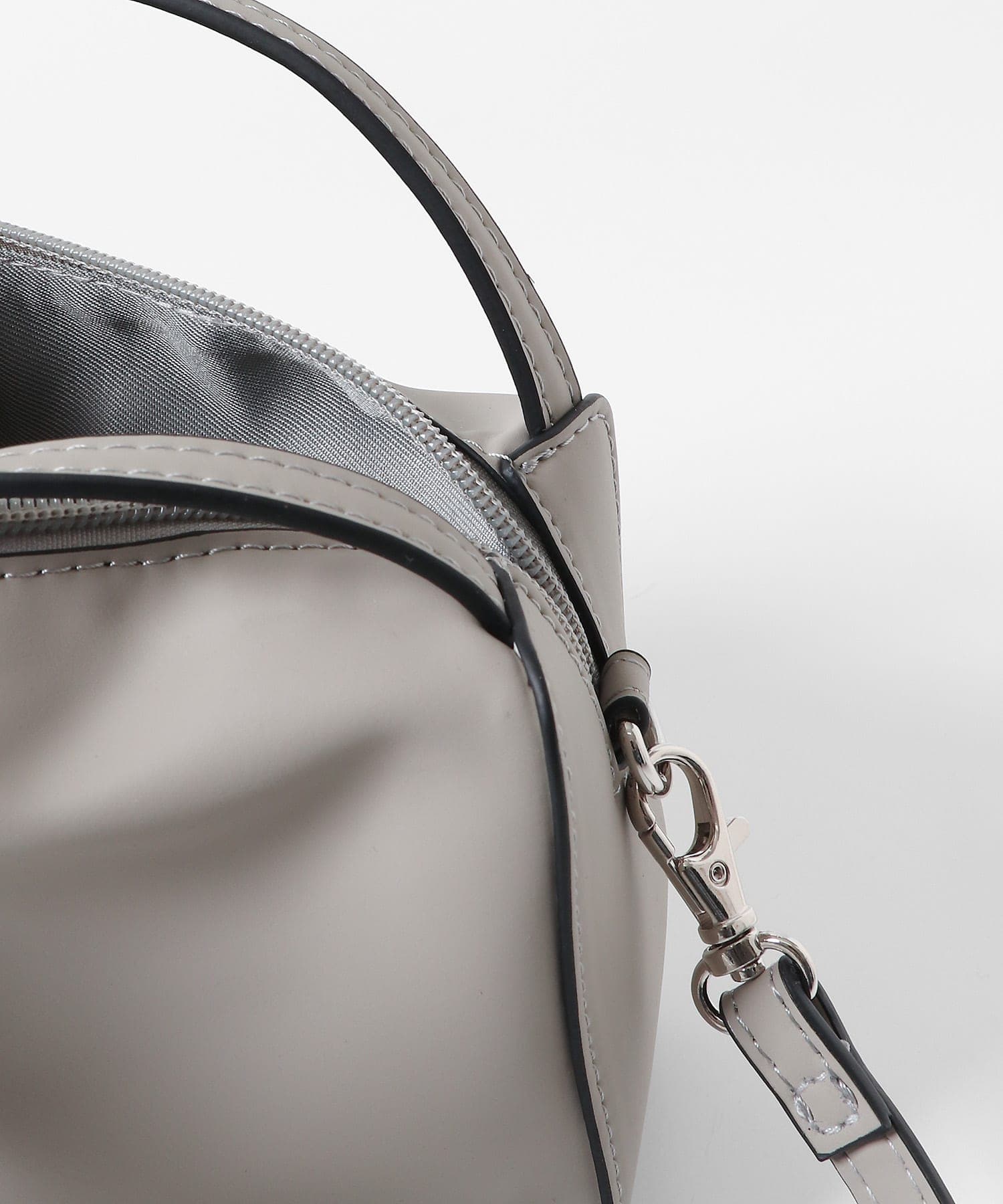 『防汚』2WAYセンターシームプチショルダーバッグ L.GRAY one