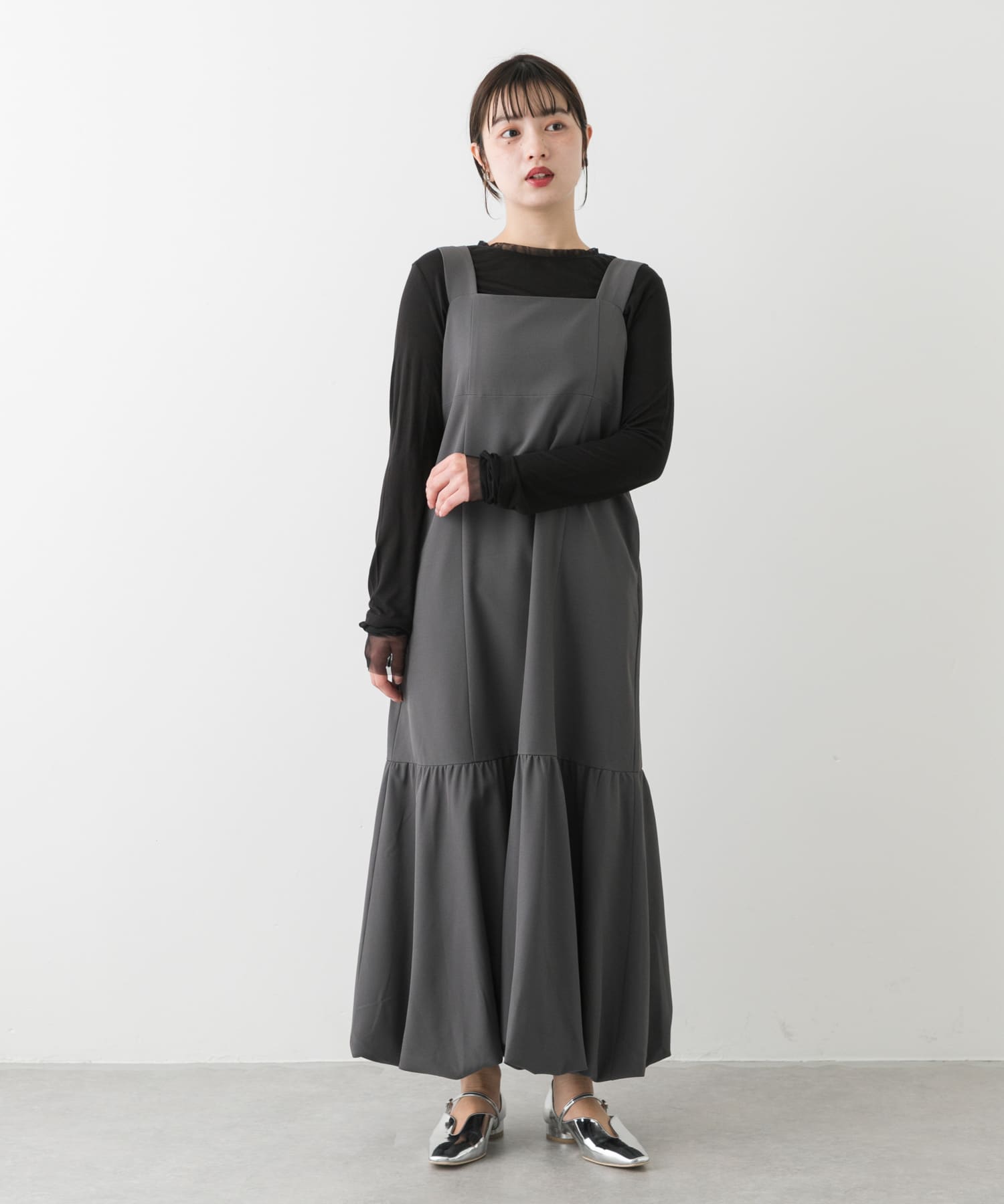 メタリックポインテッドシューズ SILVER S