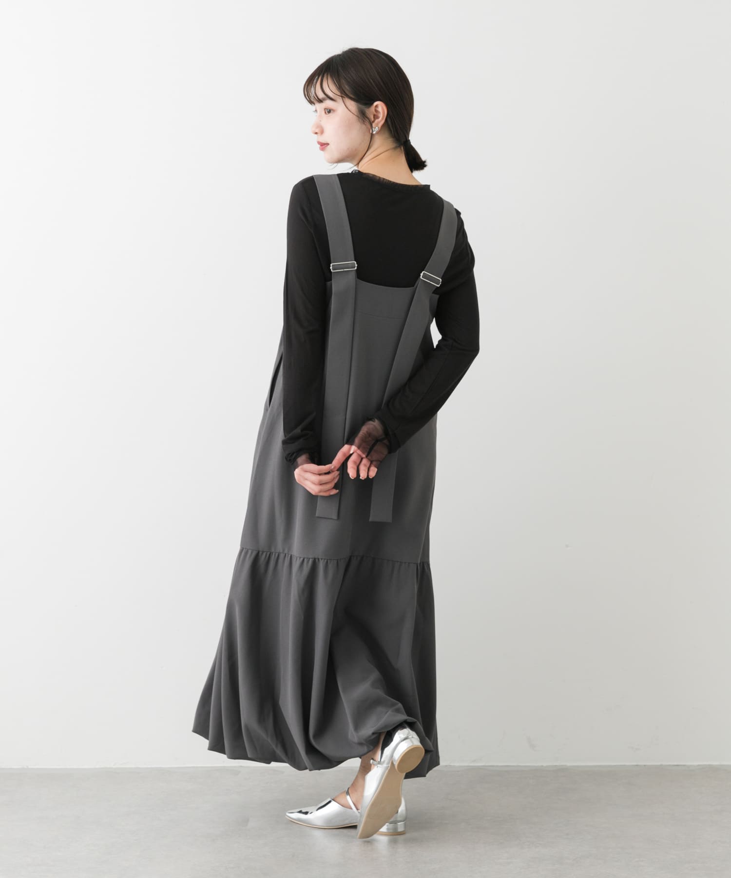 メタリックポインテッドシューズ SILVER S