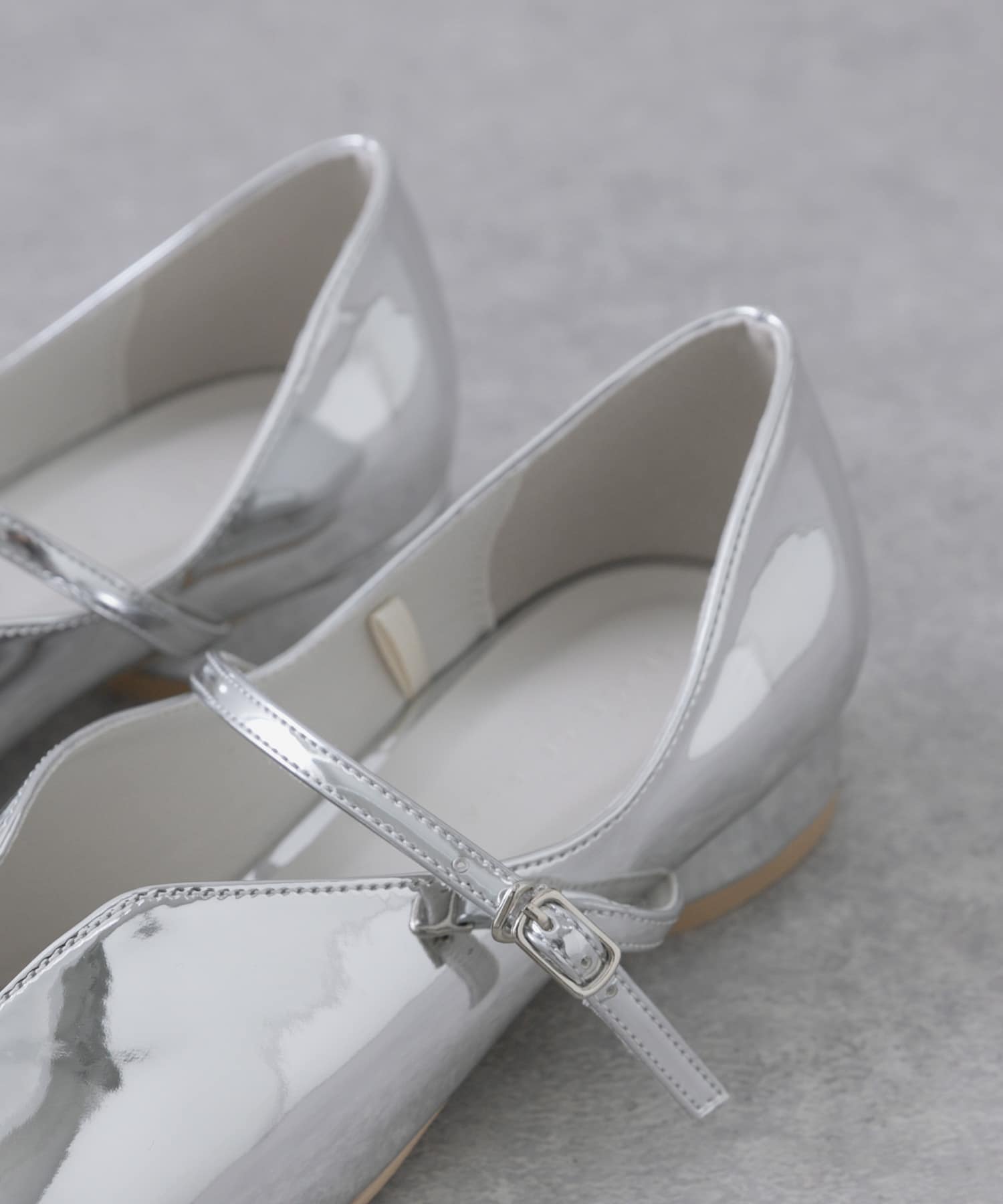 メタリックポインテッドシューズ SILVER S