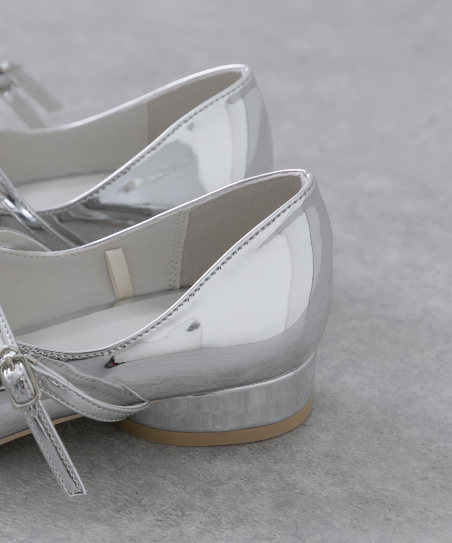 メタリックポインテッドシューズ SILVER S