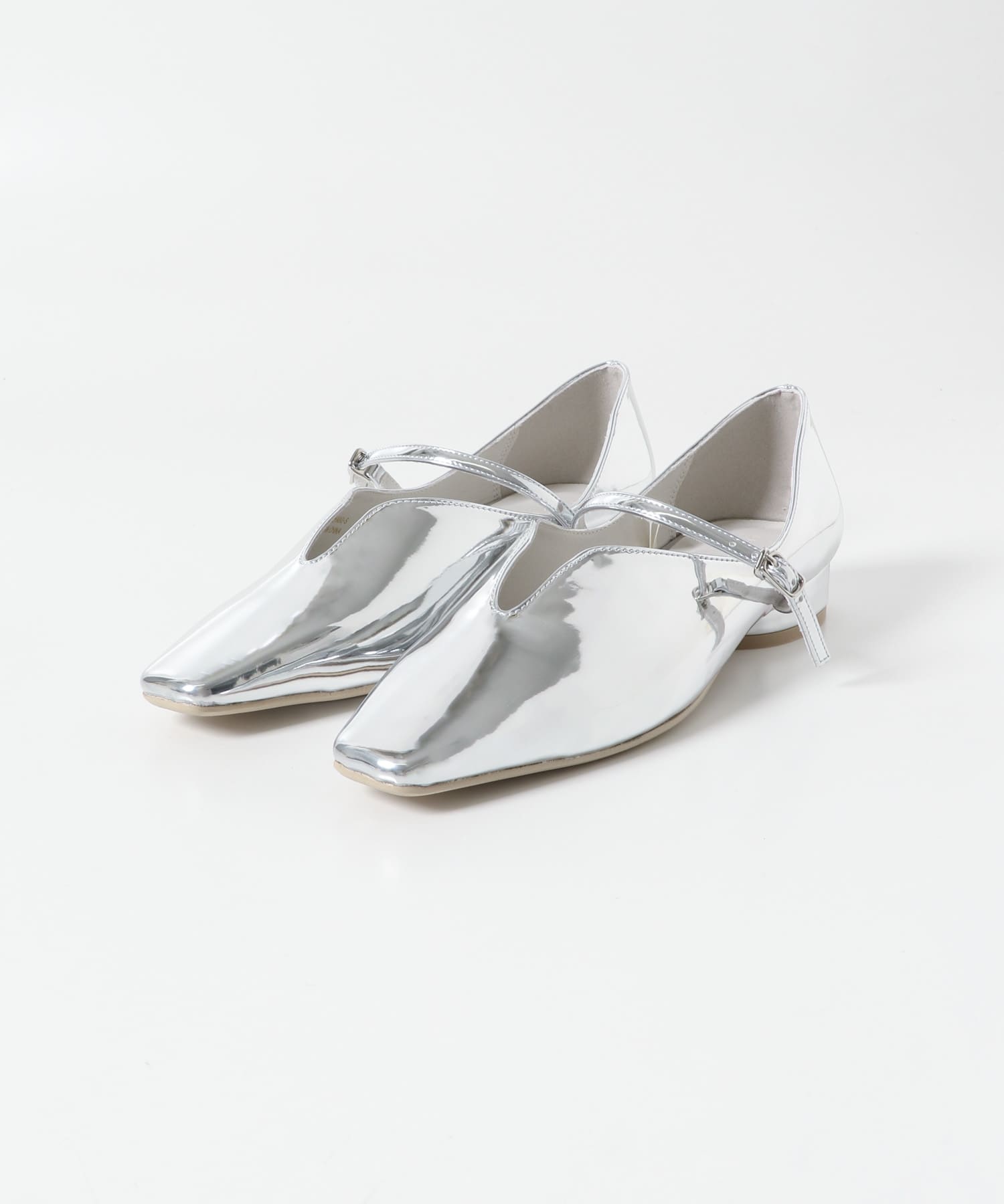 メタリックポインテッドシューズ SILVER S