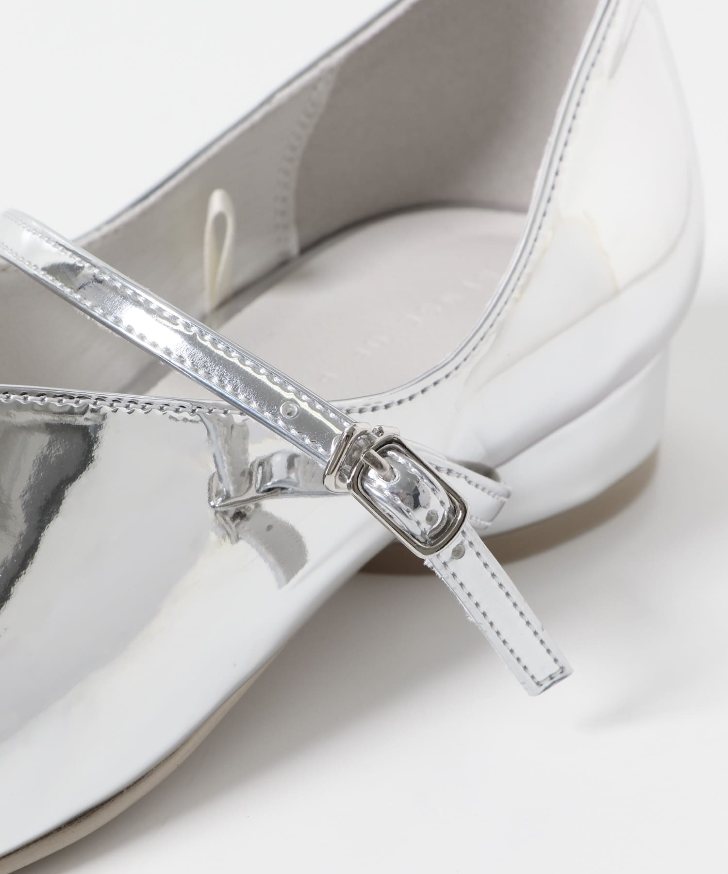 メタリックポインテッドシューズ SILVER S