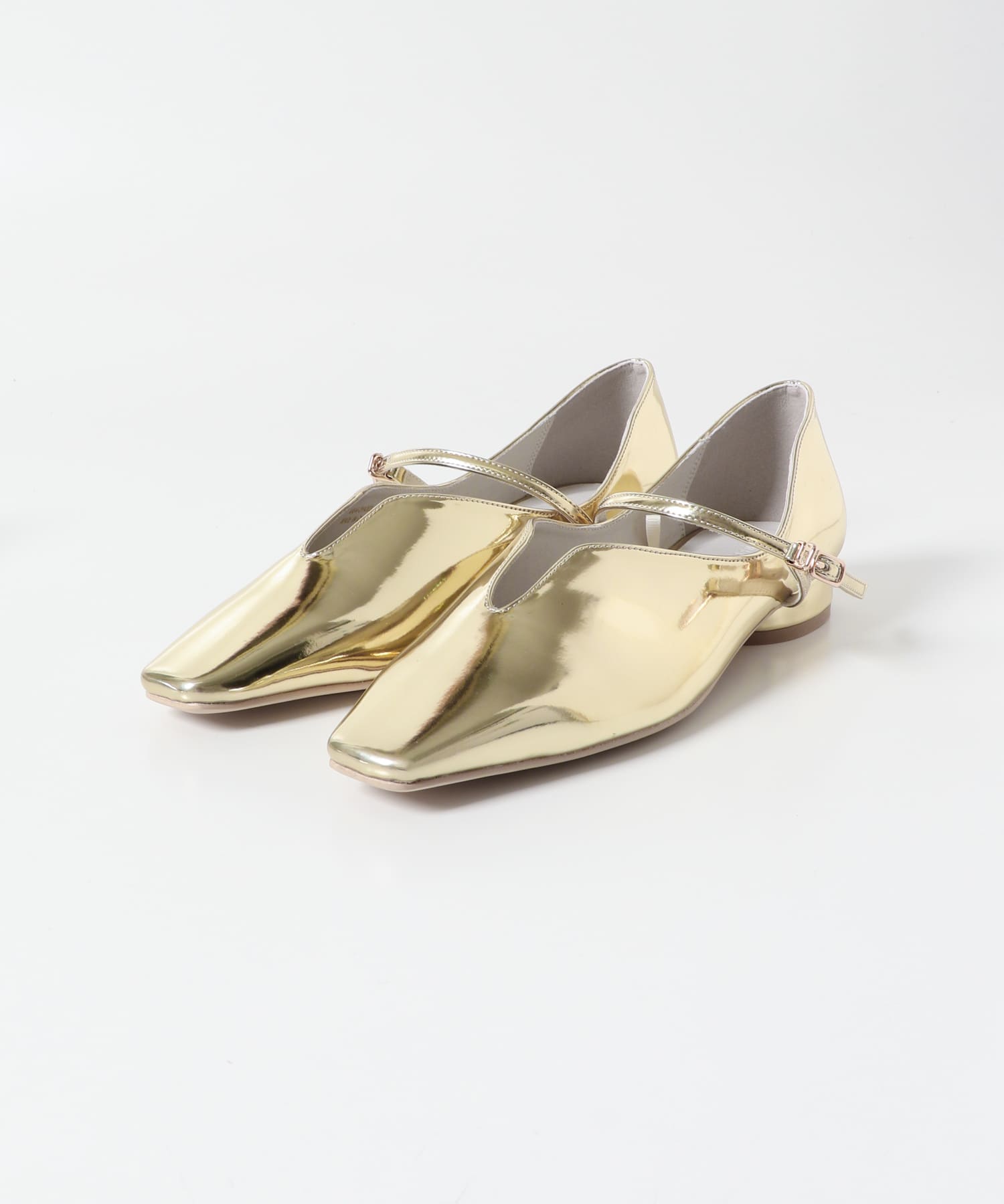 メタリックポインテッドシューズ GOLD S