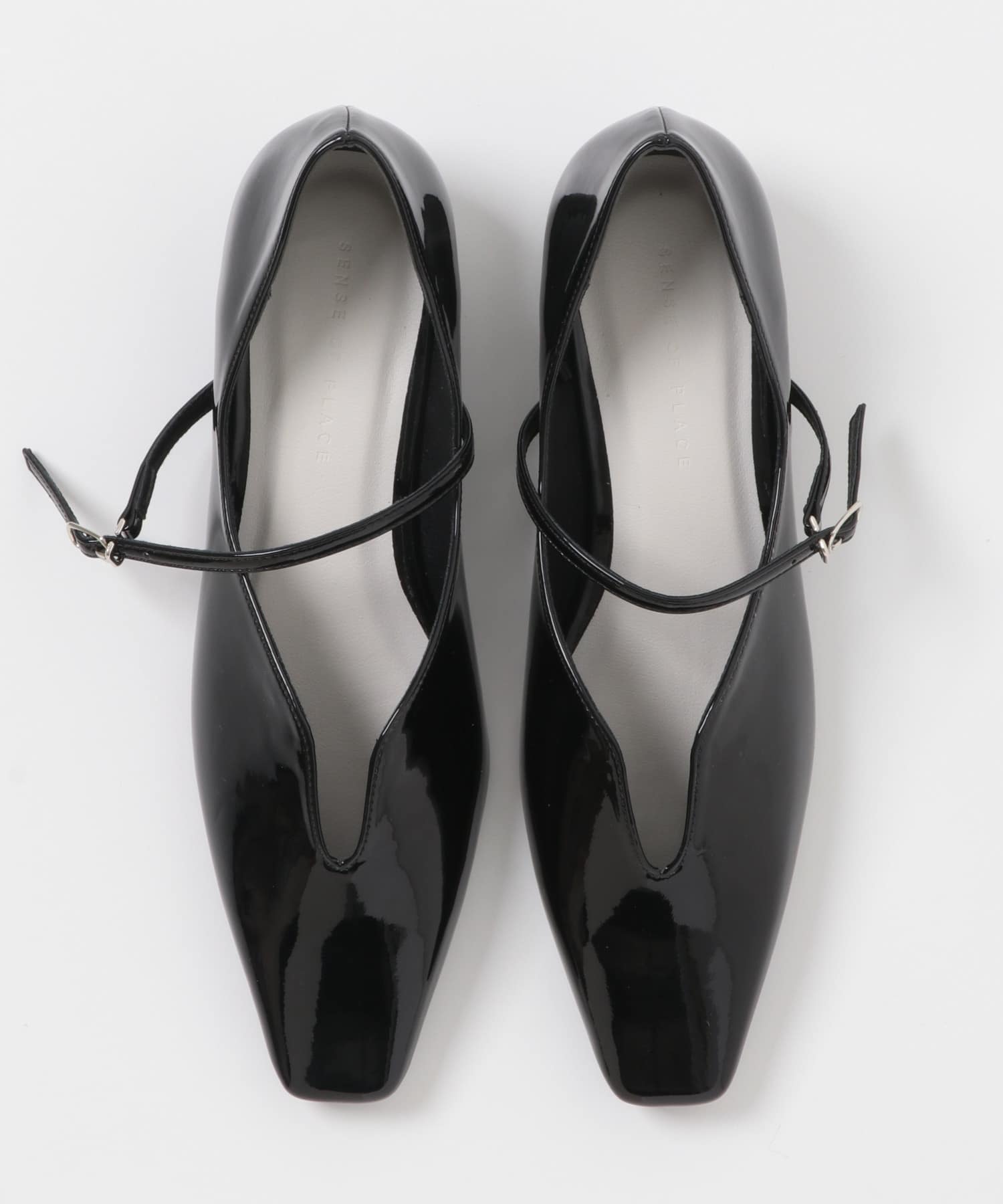 メタリックポインテッドシューズ BLACK S