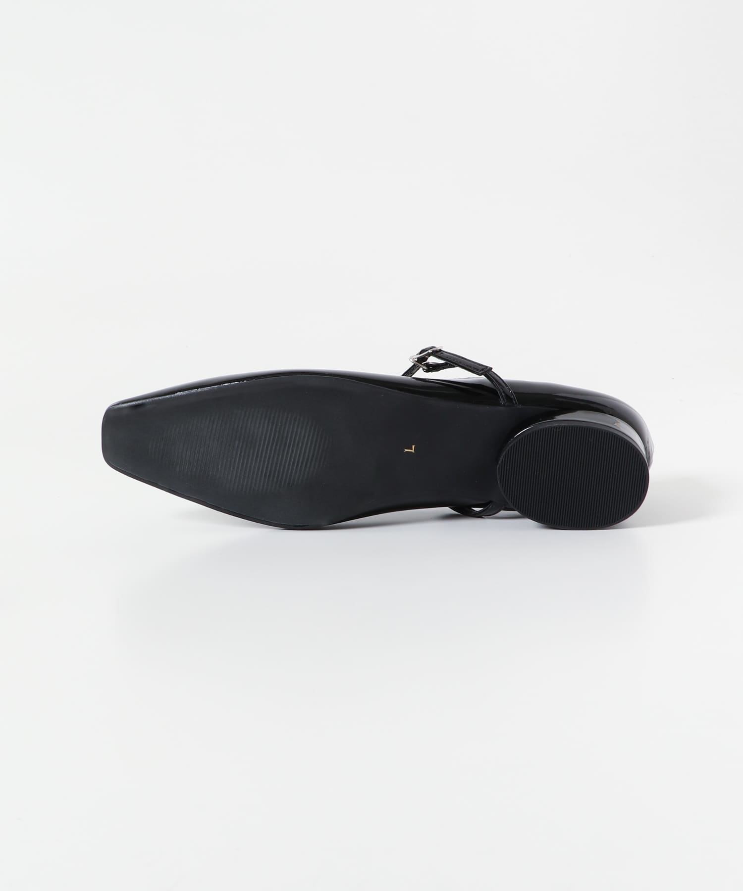 メタリックポインテッドシューズ BLACK S