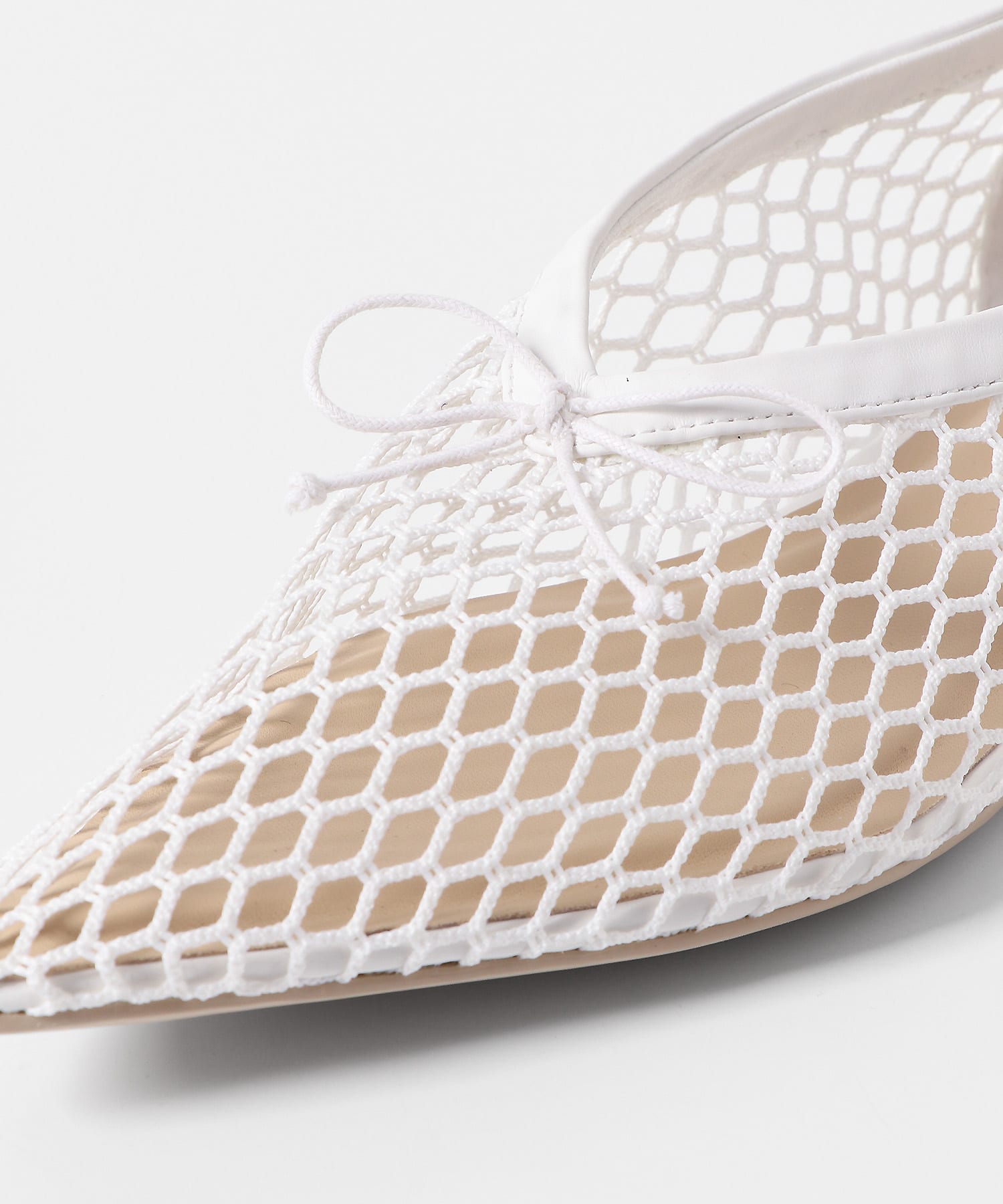 メッシュポインテッドシューズ IVORY S