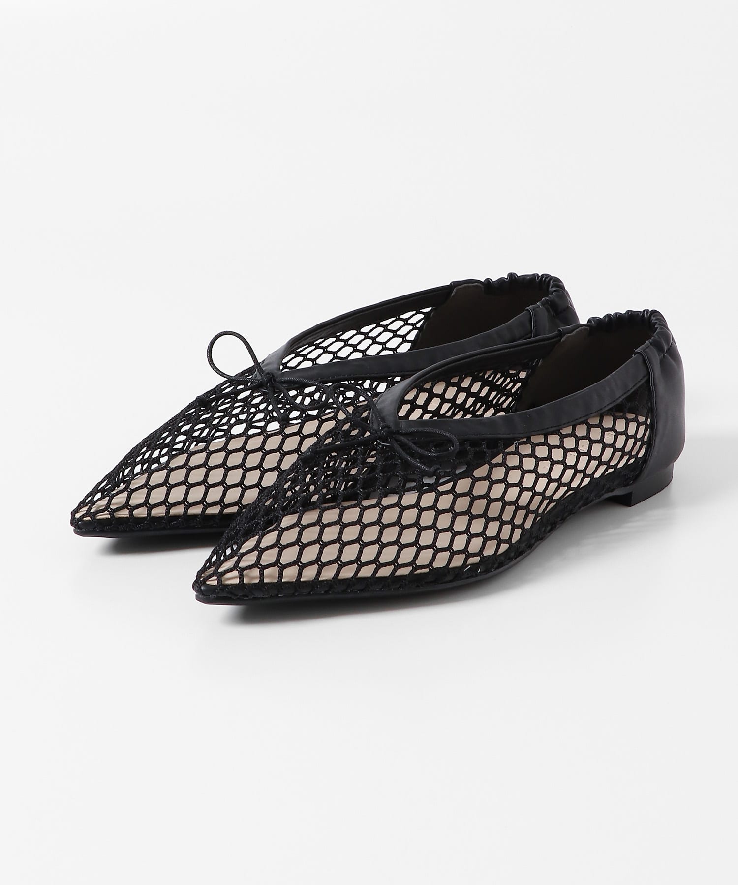 メッシュポインテッドシューズ BLACK S