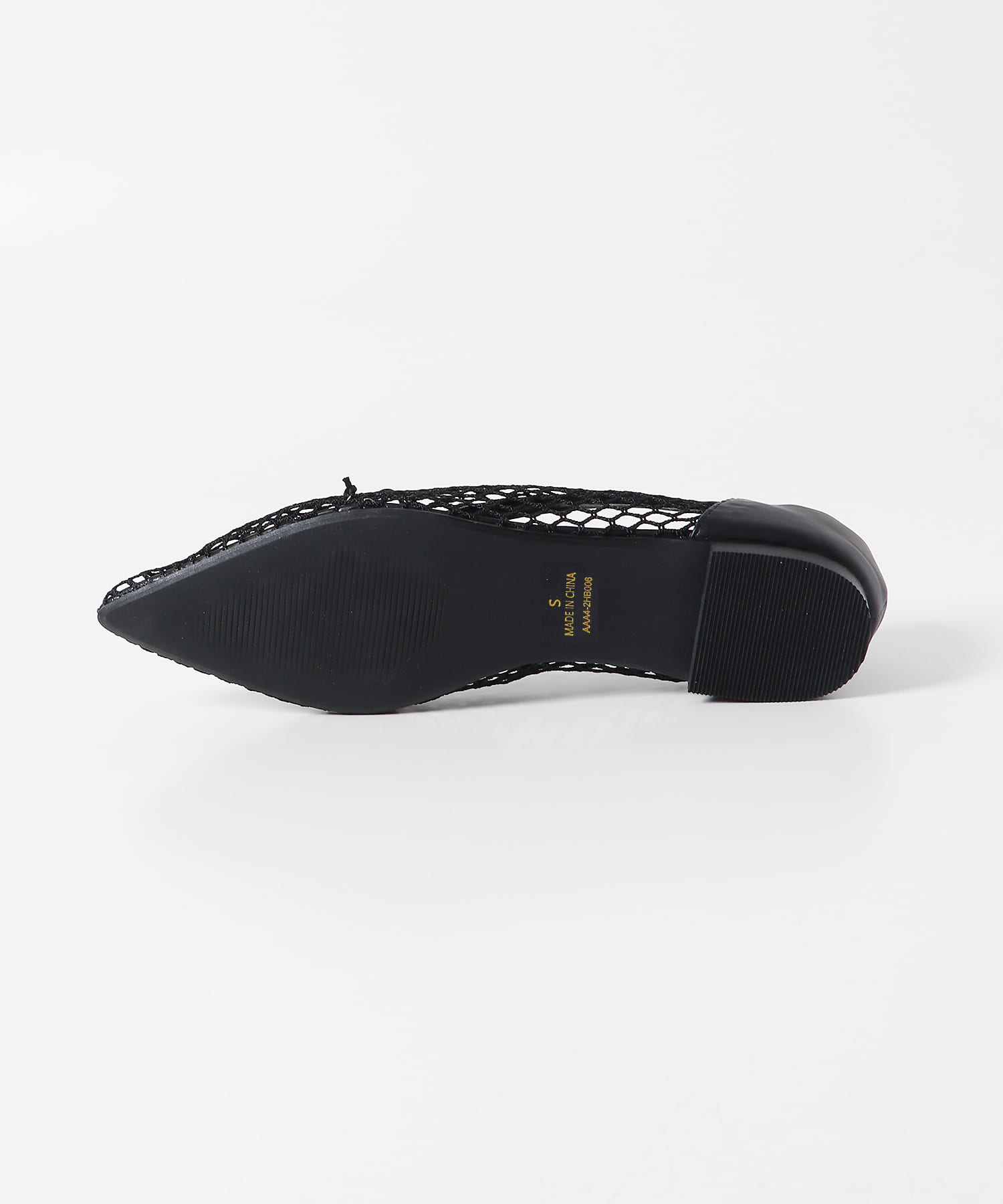 メッシュポインテッドシューズ BLACK S