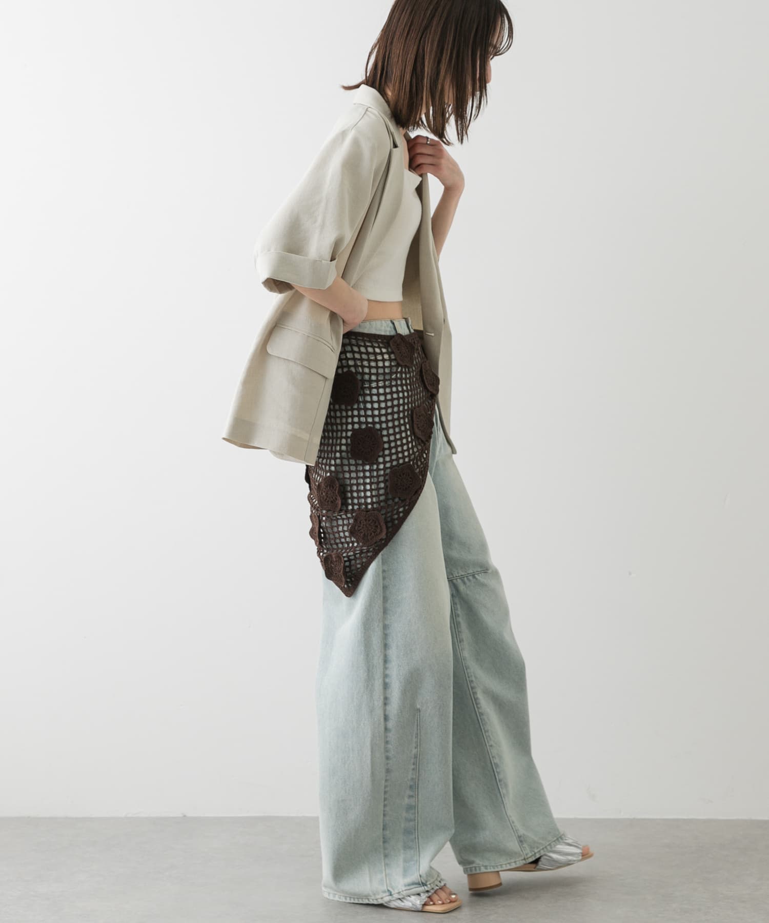 フラワークロシェマキスカート