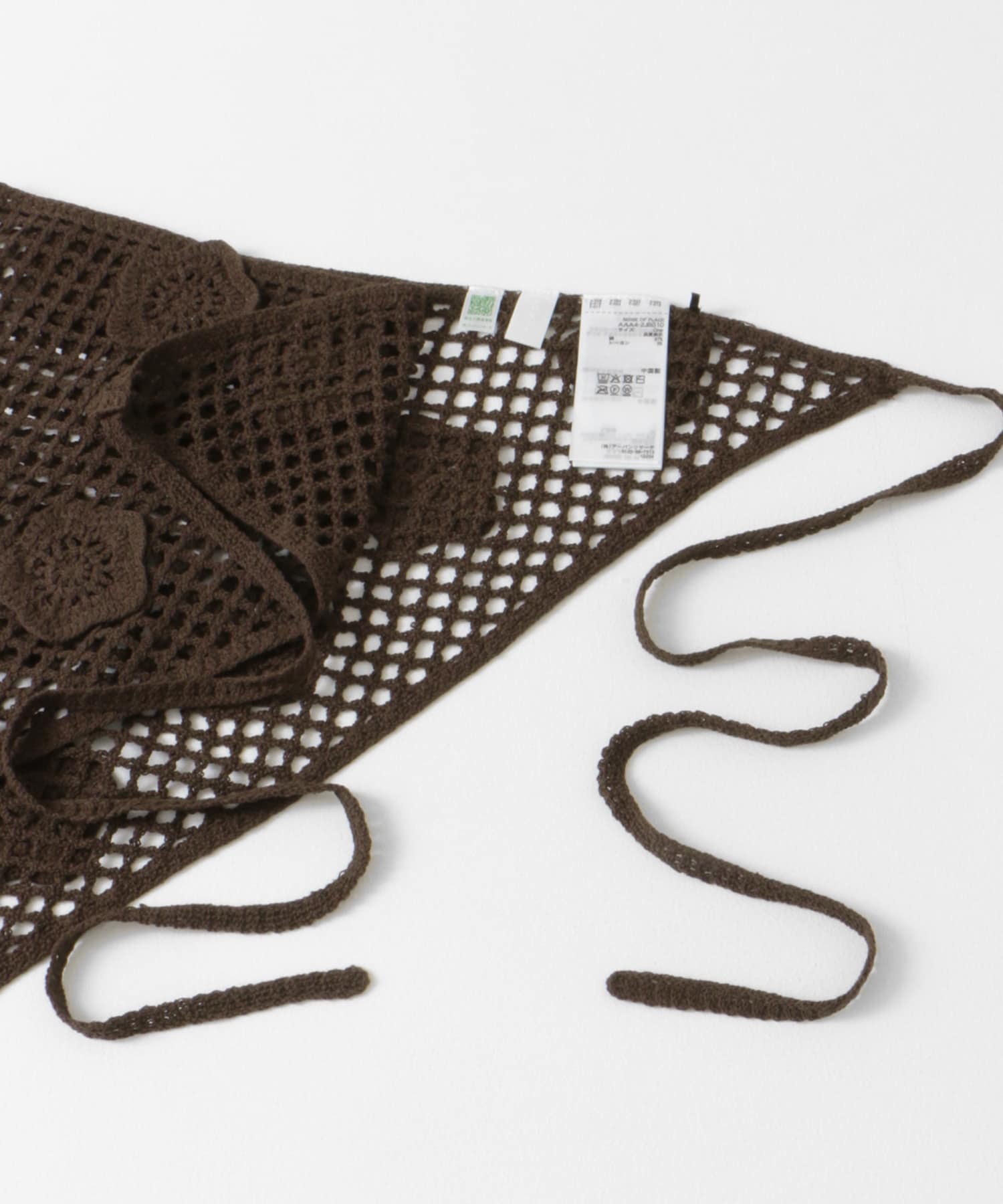 フラワークロシェマキスカート BROWN one