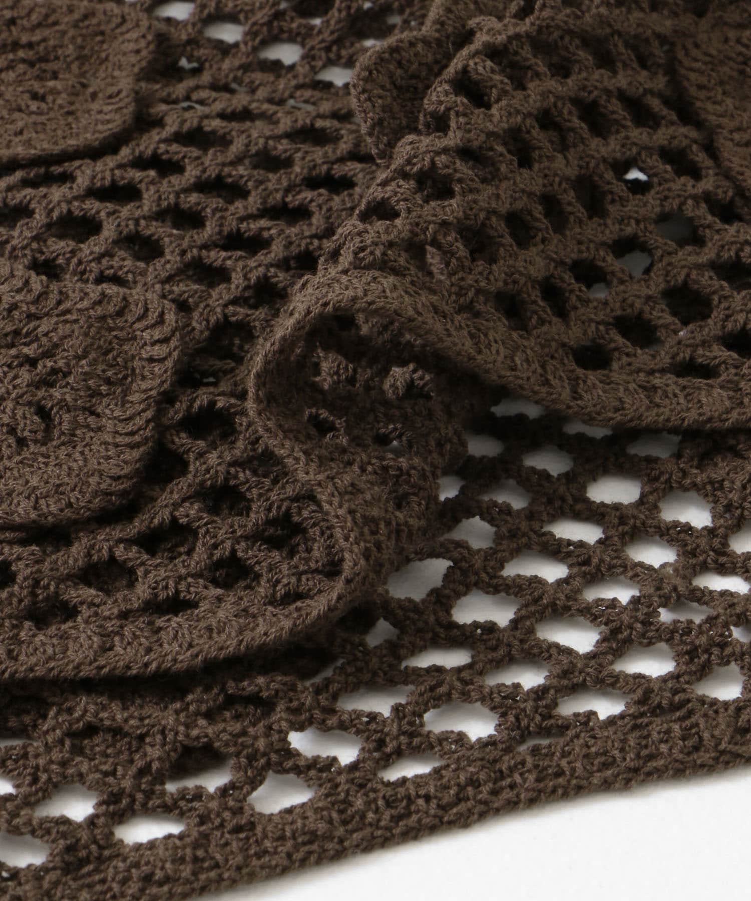 フラワークロシェマキスカート BROWN one