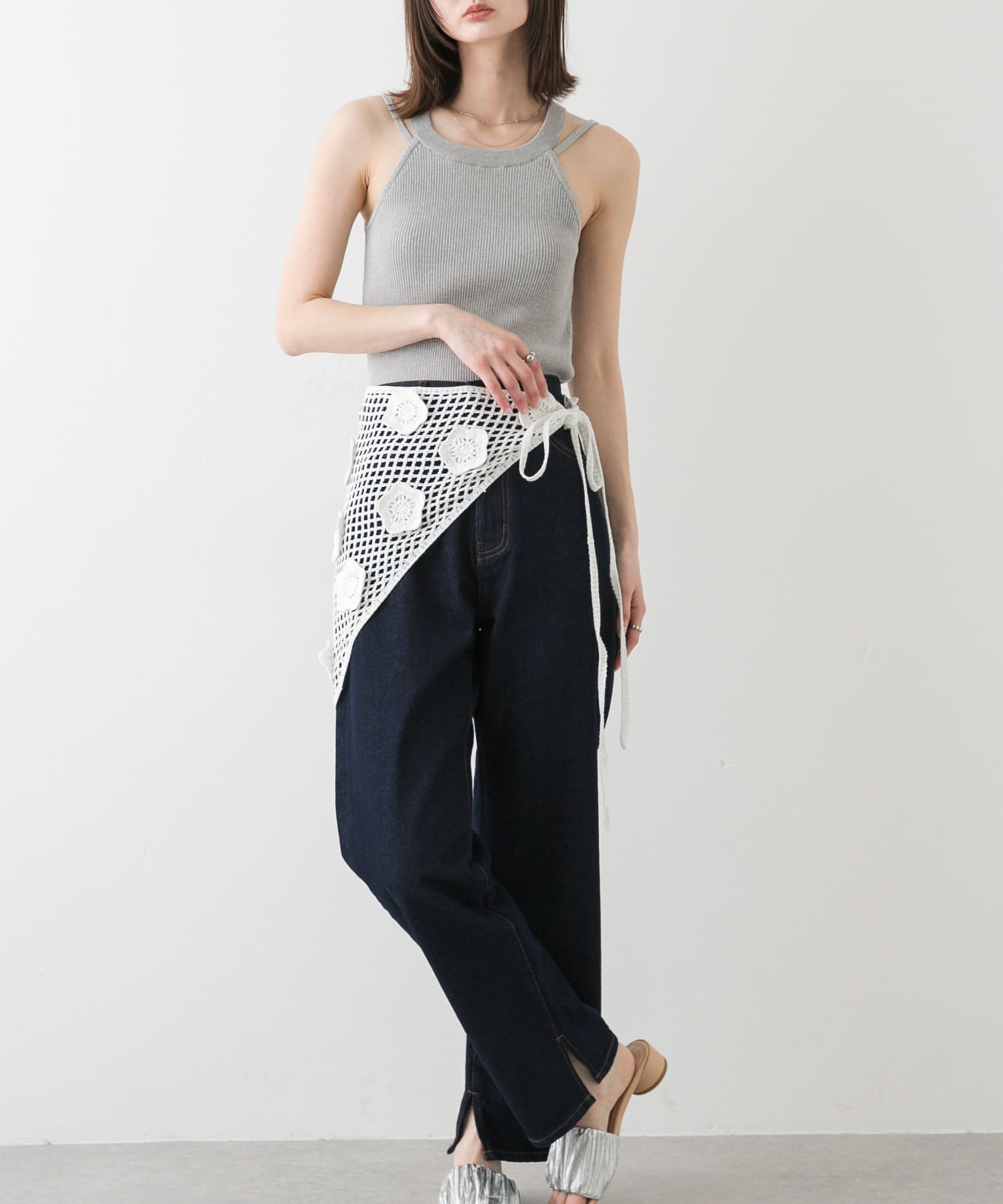 フラワークロシェマキスカート