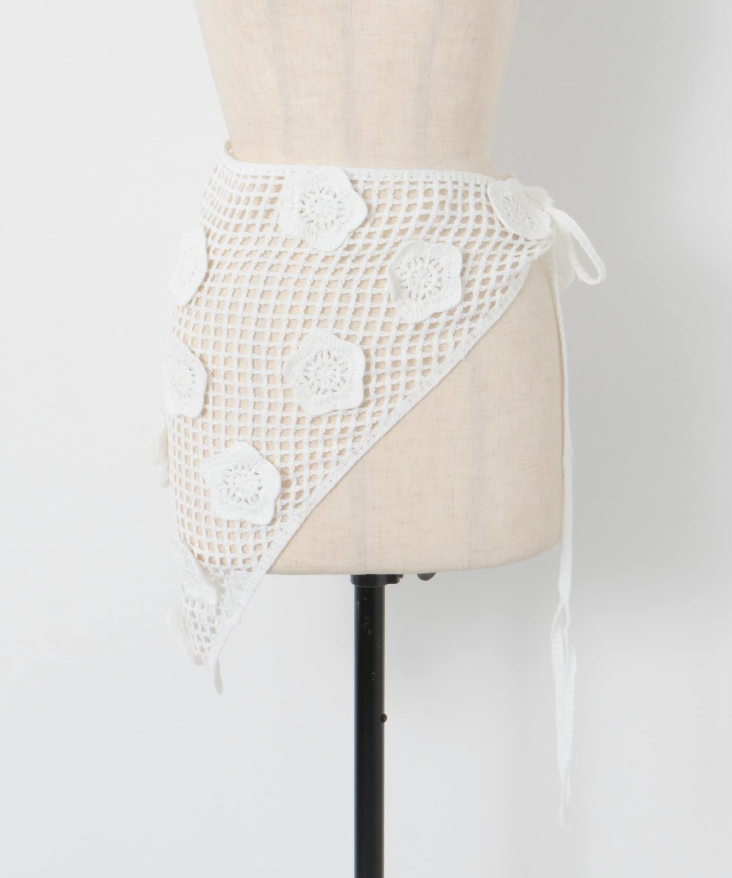 フラワークロシェマキスカート IVORY one