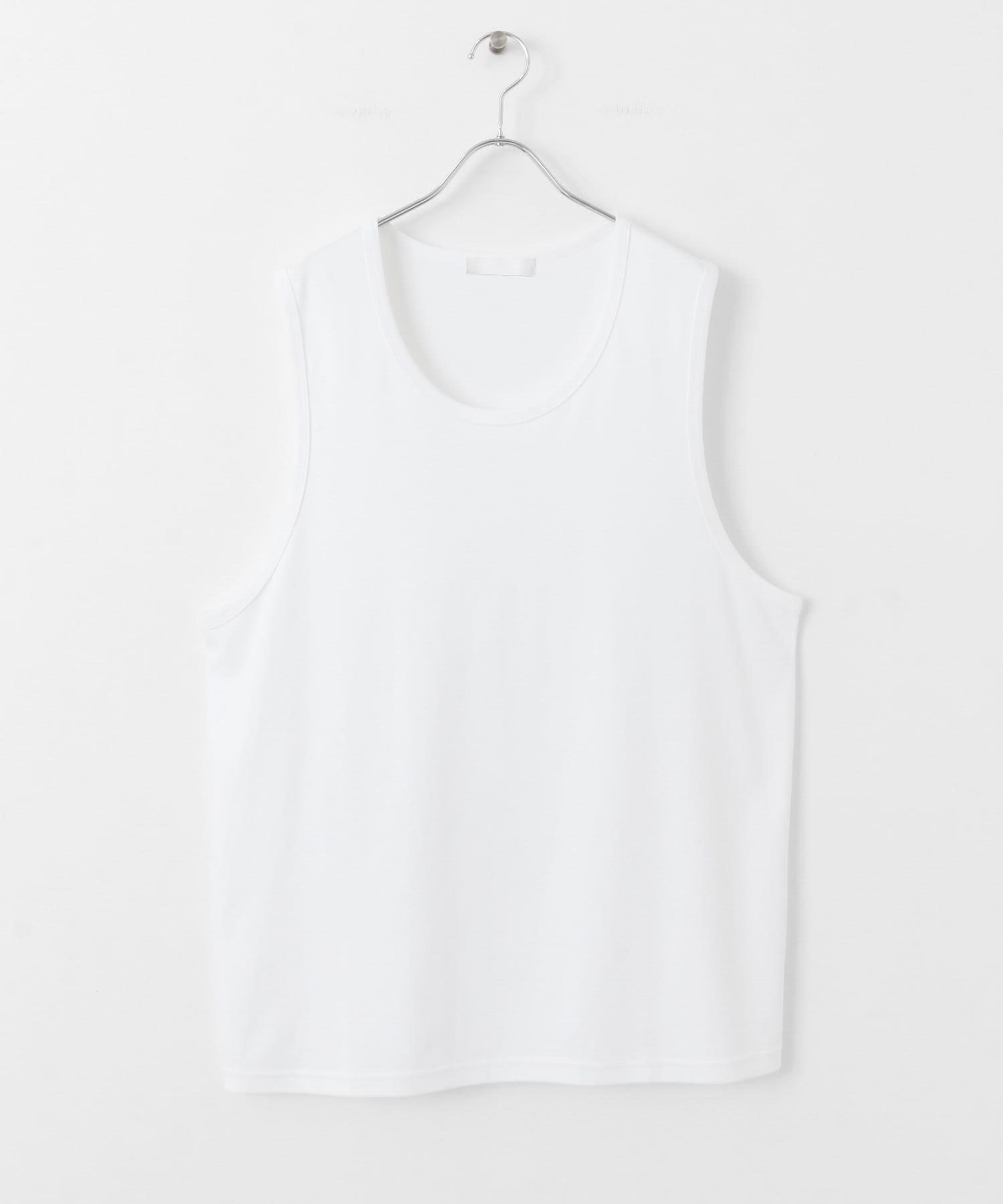 コットンスムースタンクトップ WHITE M