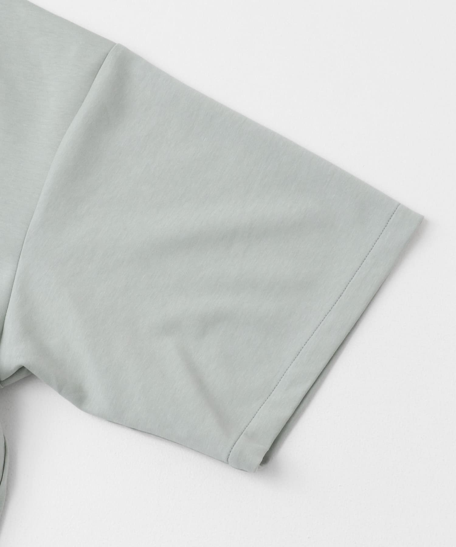 『ユニセックス』ダンボールポンチハーフジップショートスリーブTシャツ L.MINT M