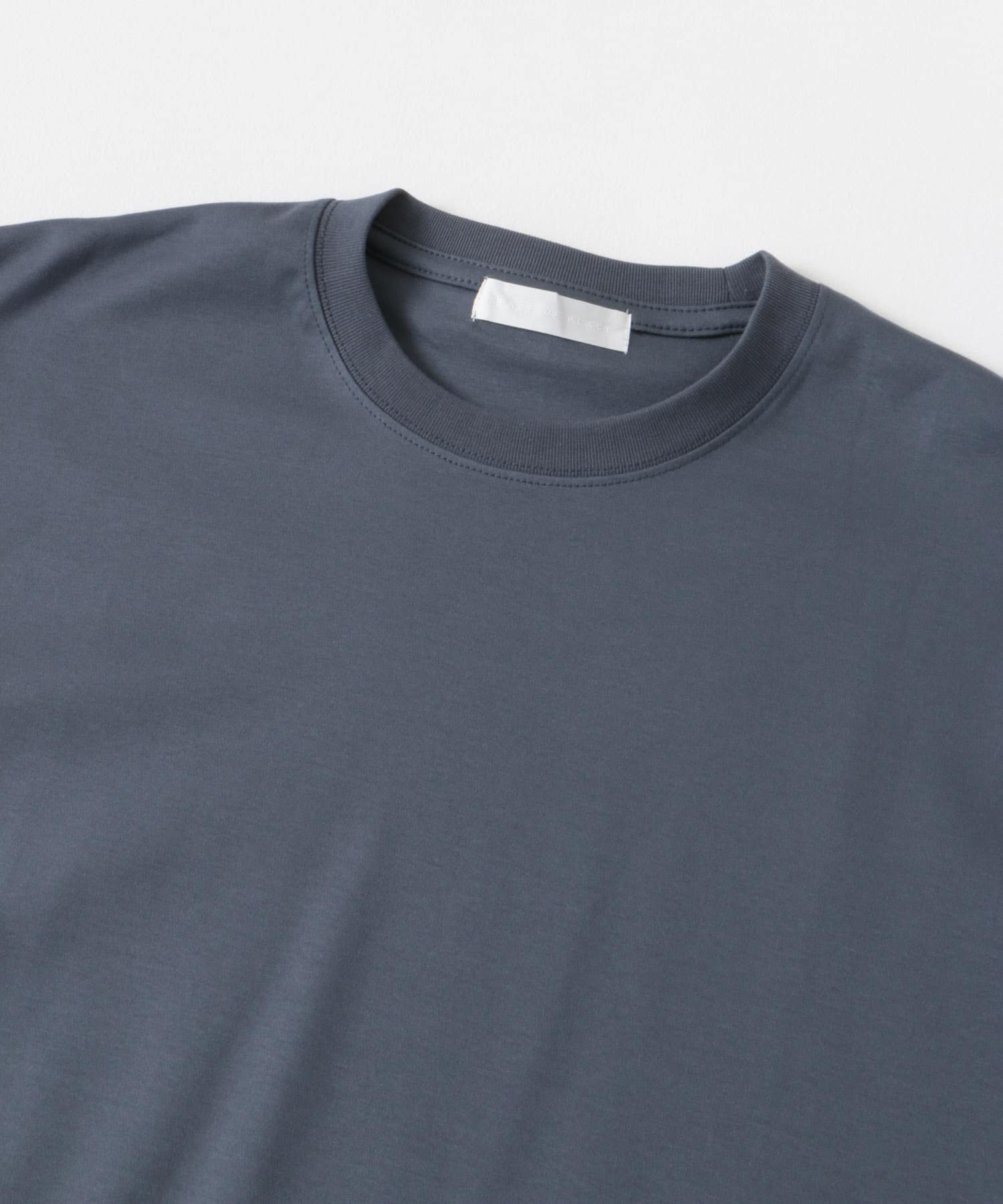 コットンスムースショートスリーブTシャツ BLUE M