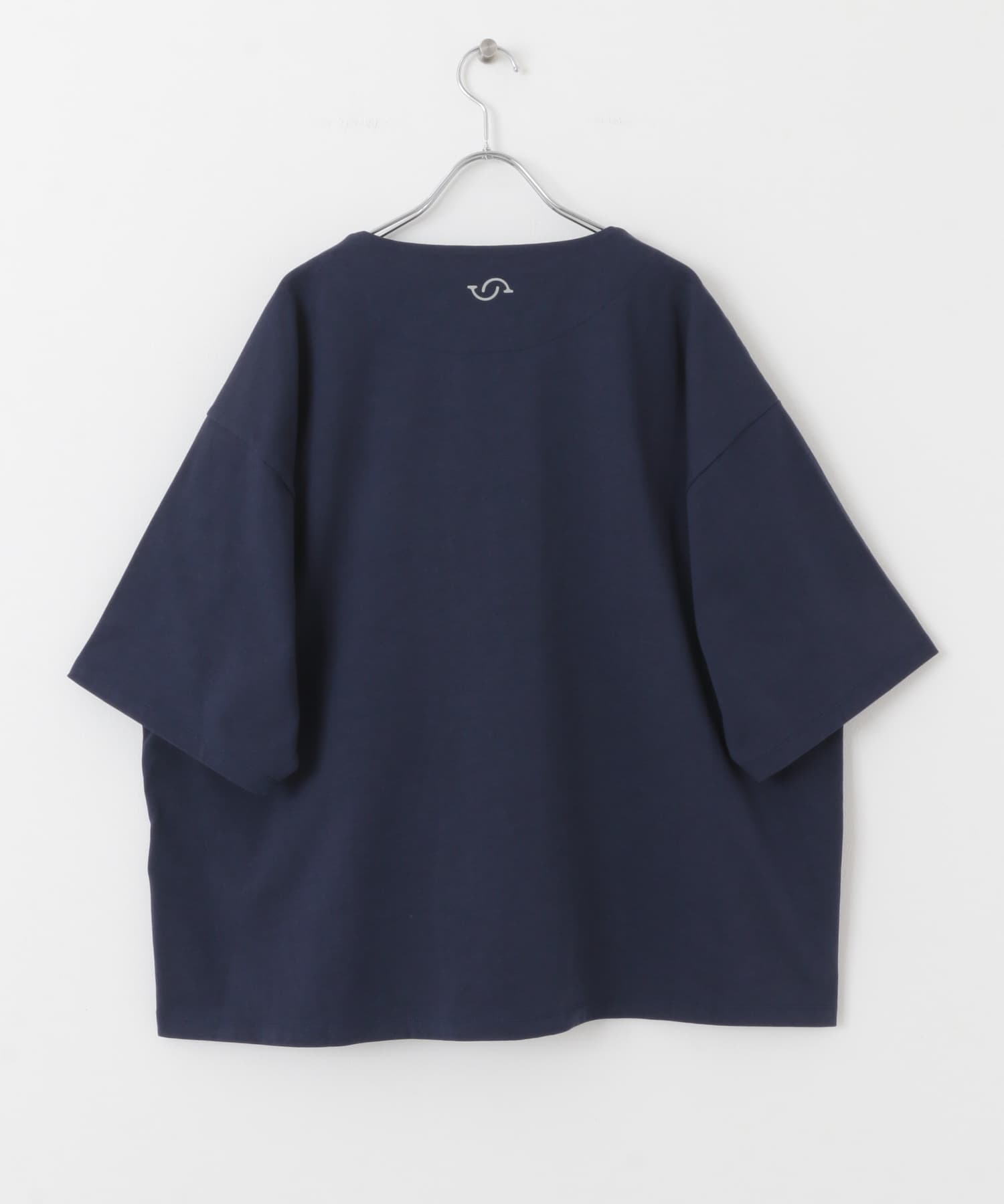オープンネックルーズ ショートスリーブ Tシャツ NAVY M