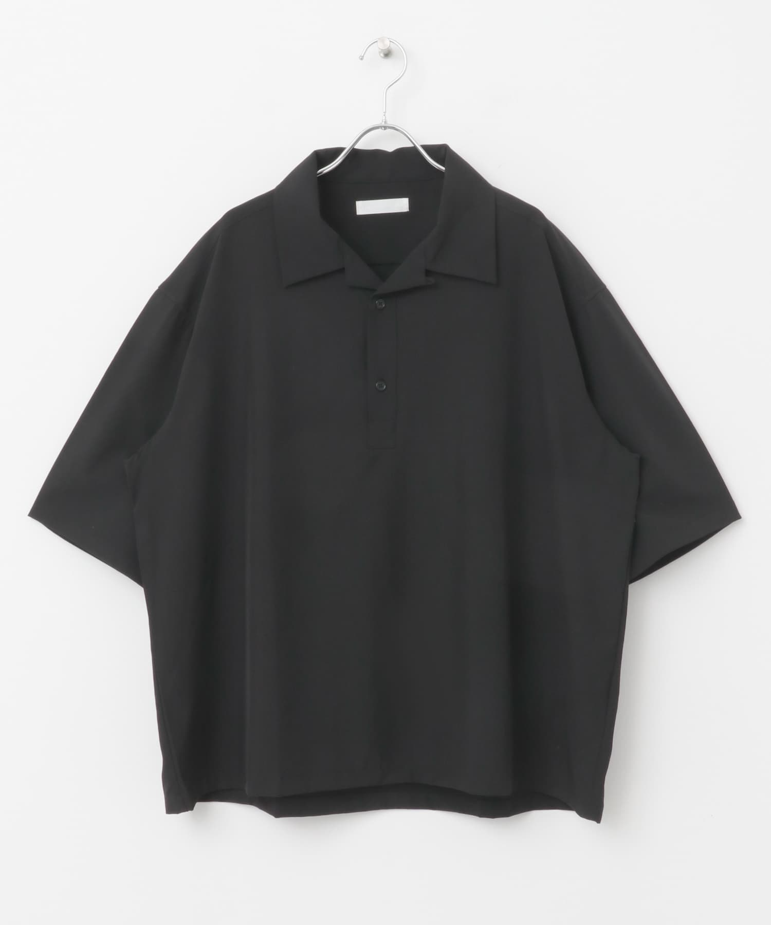 ストレッチショートスリーブポロシャツ BLACK M