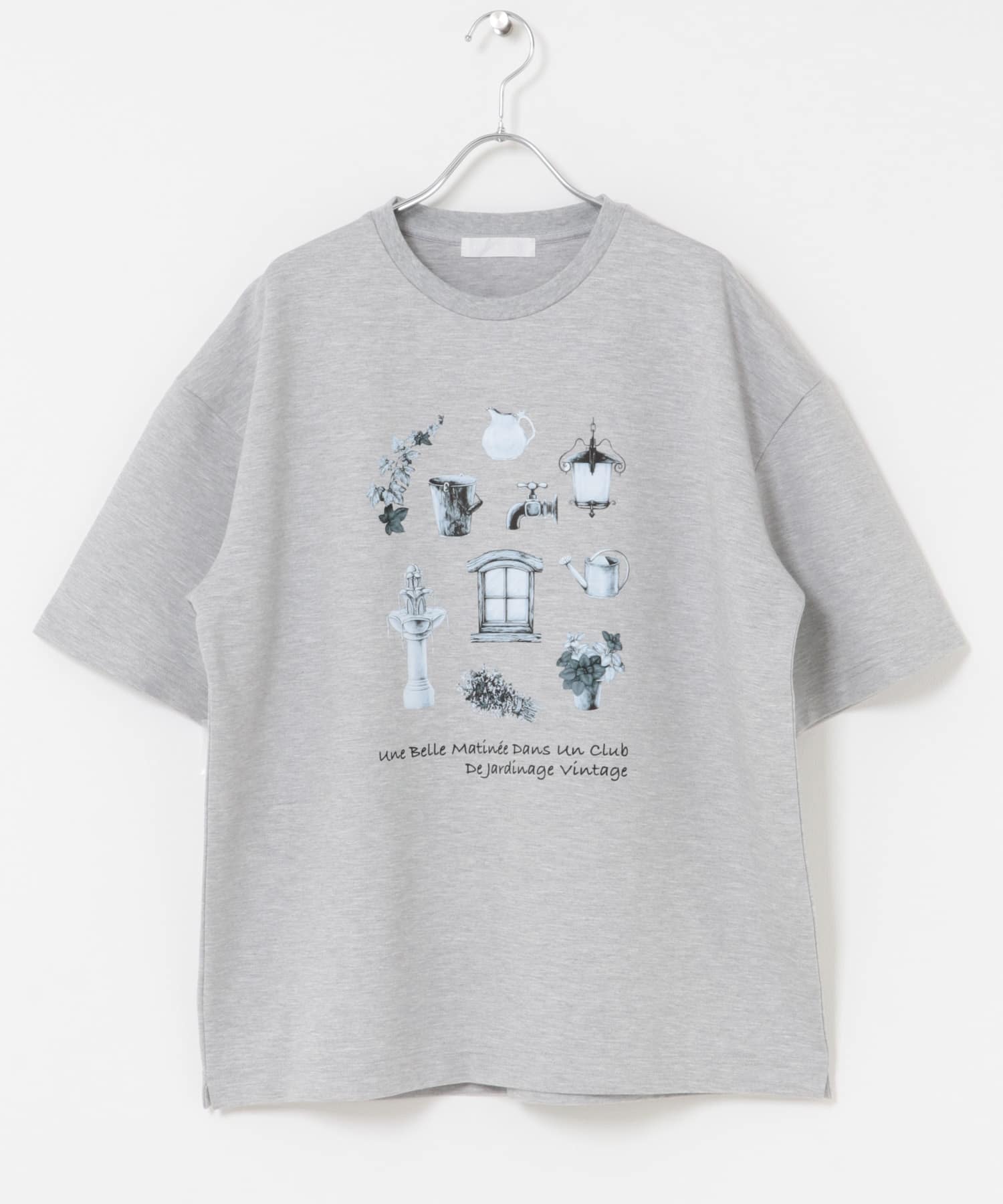 Garden graphic Short-Sleeve T-shirts GRAY M