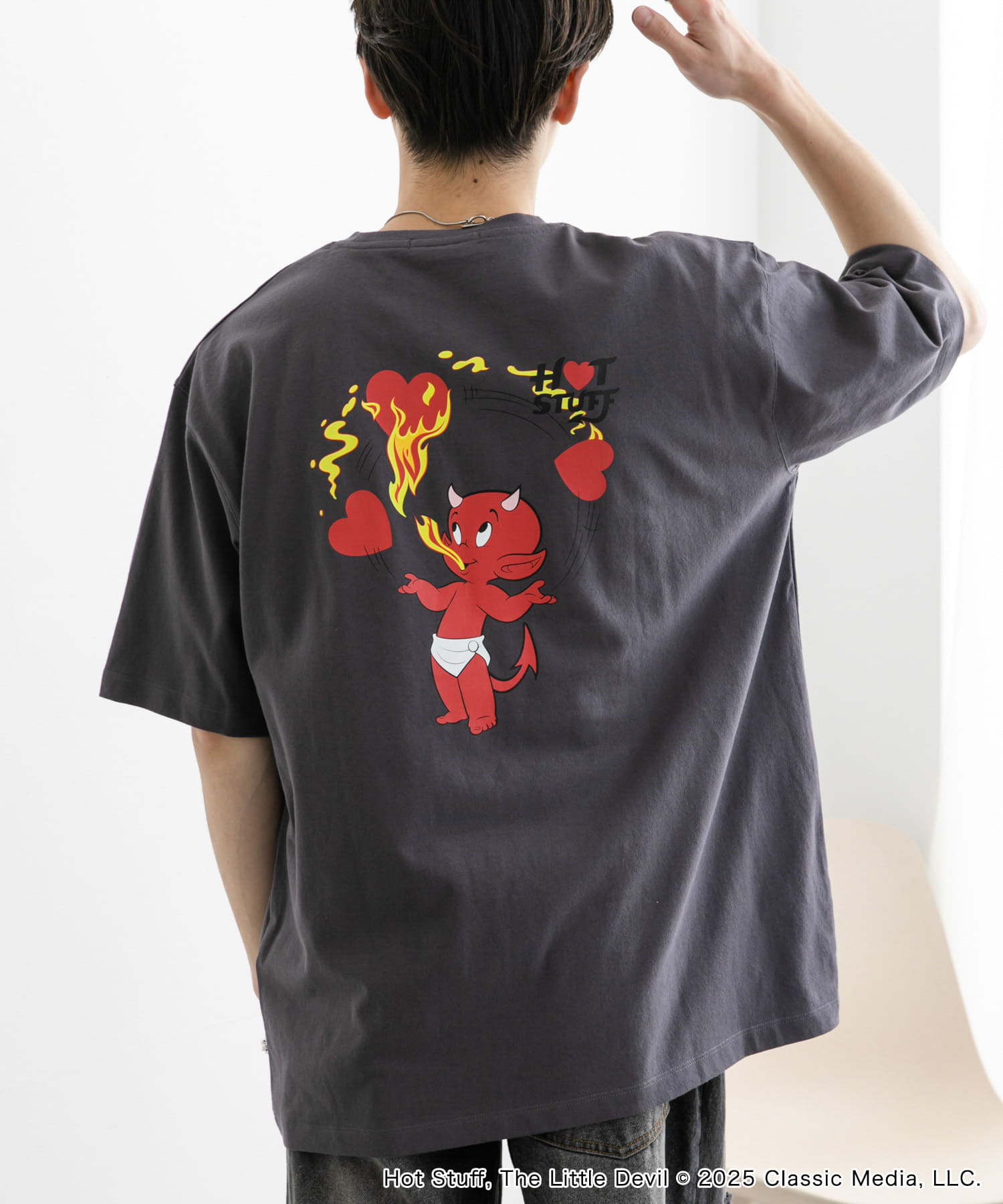 別注』HOT STUFF×SENSE OF PLACE プリントTシャツ A(M WHITE