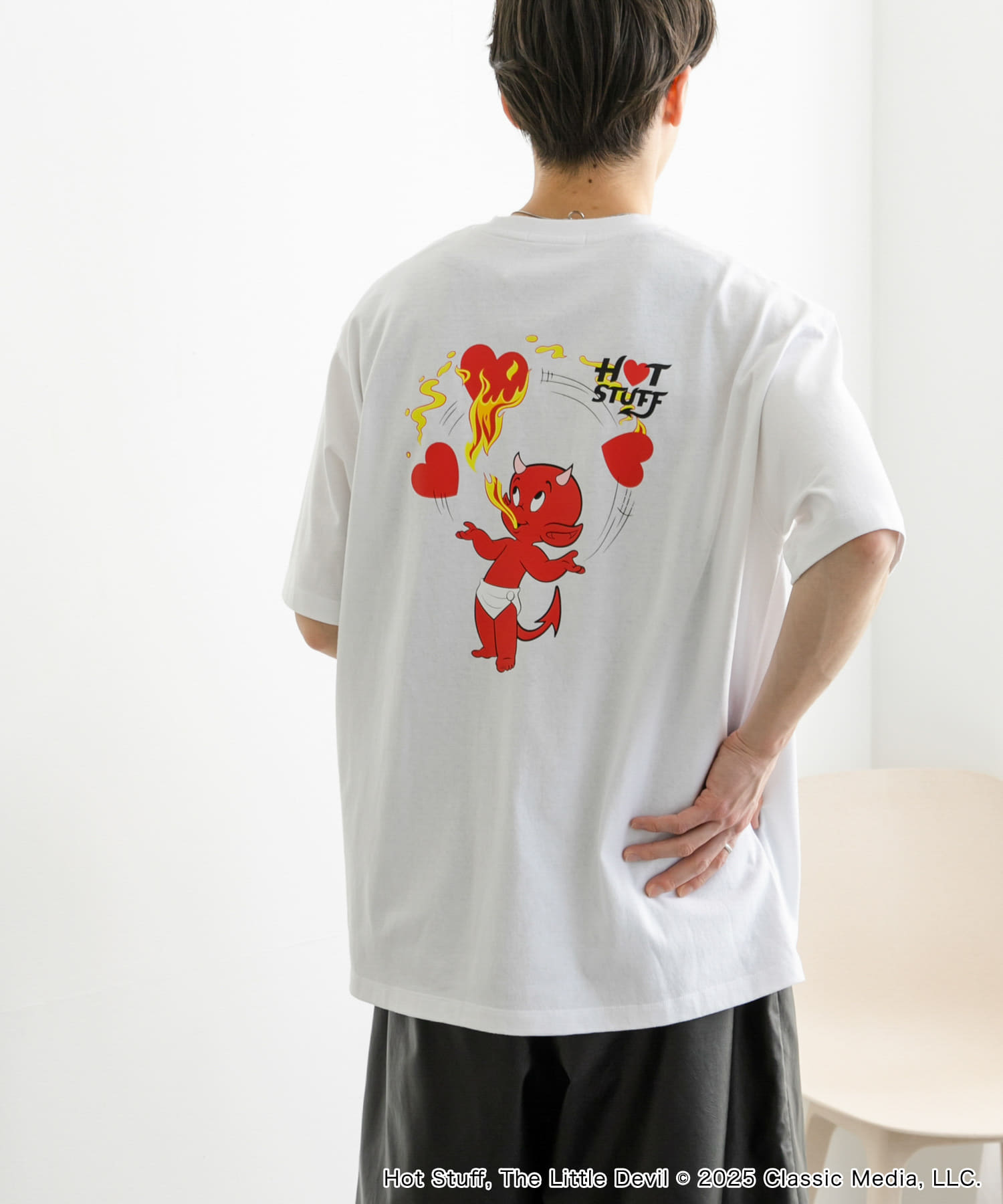 別注』HOT STUFF×SENSE OF PLACE プリントTシャツ A(M WHITE
