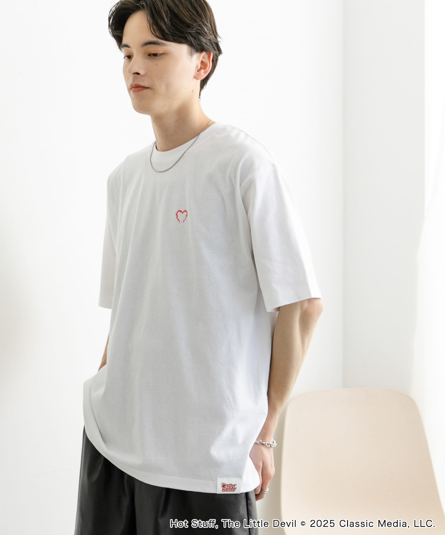 別注』HOT STUFF×SENSE OF PLACE プリントTシャツ A(M WHITE