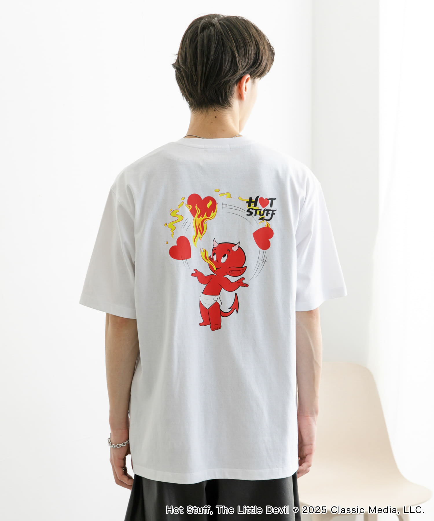別注』HOT STUFF×SENSE OF PLACE プリントTシャツ A(M WHITE