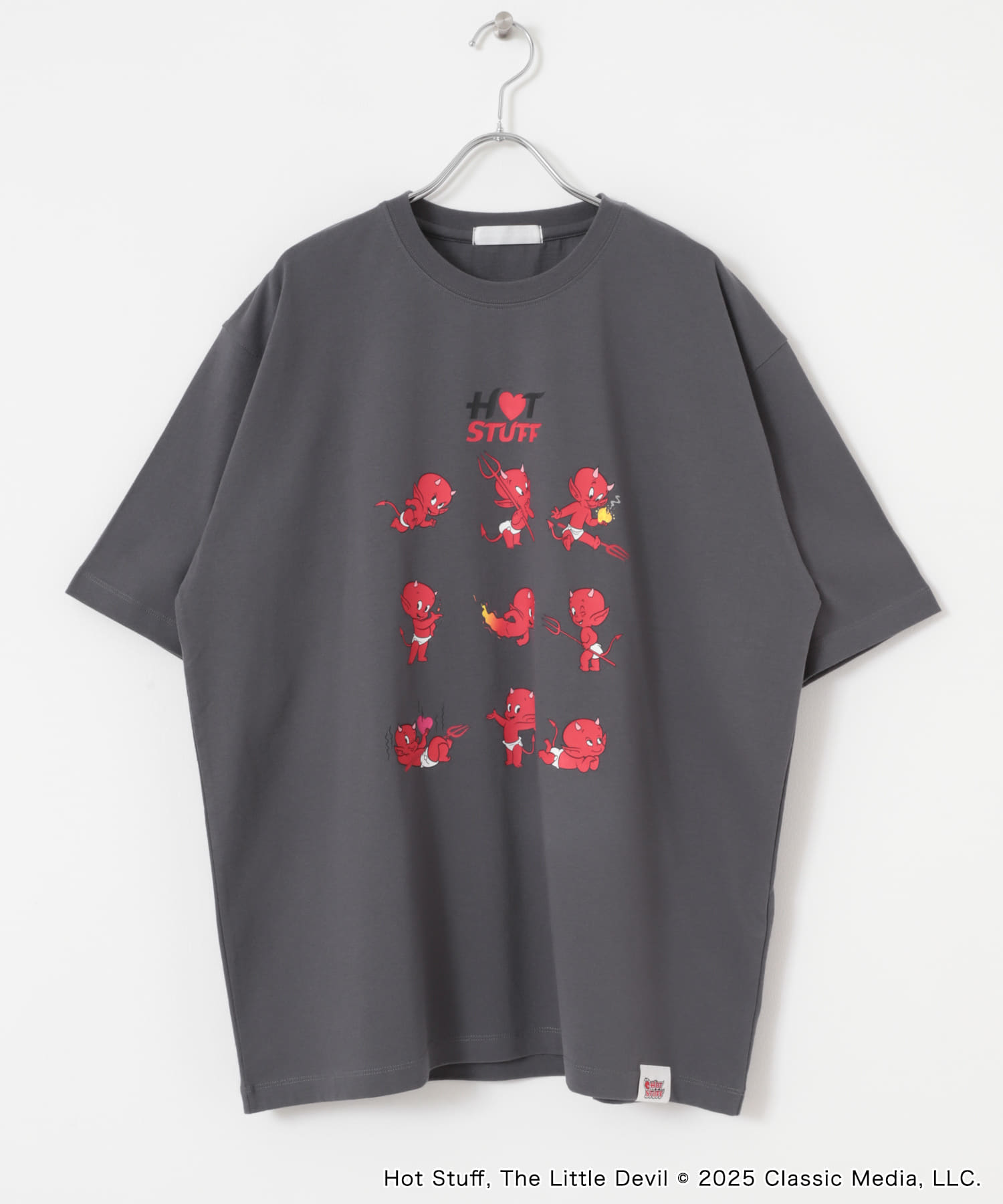 『別注』HOT STUFF×SENSE OF PLACE　 プリントTシャツ B CHARCOAL M