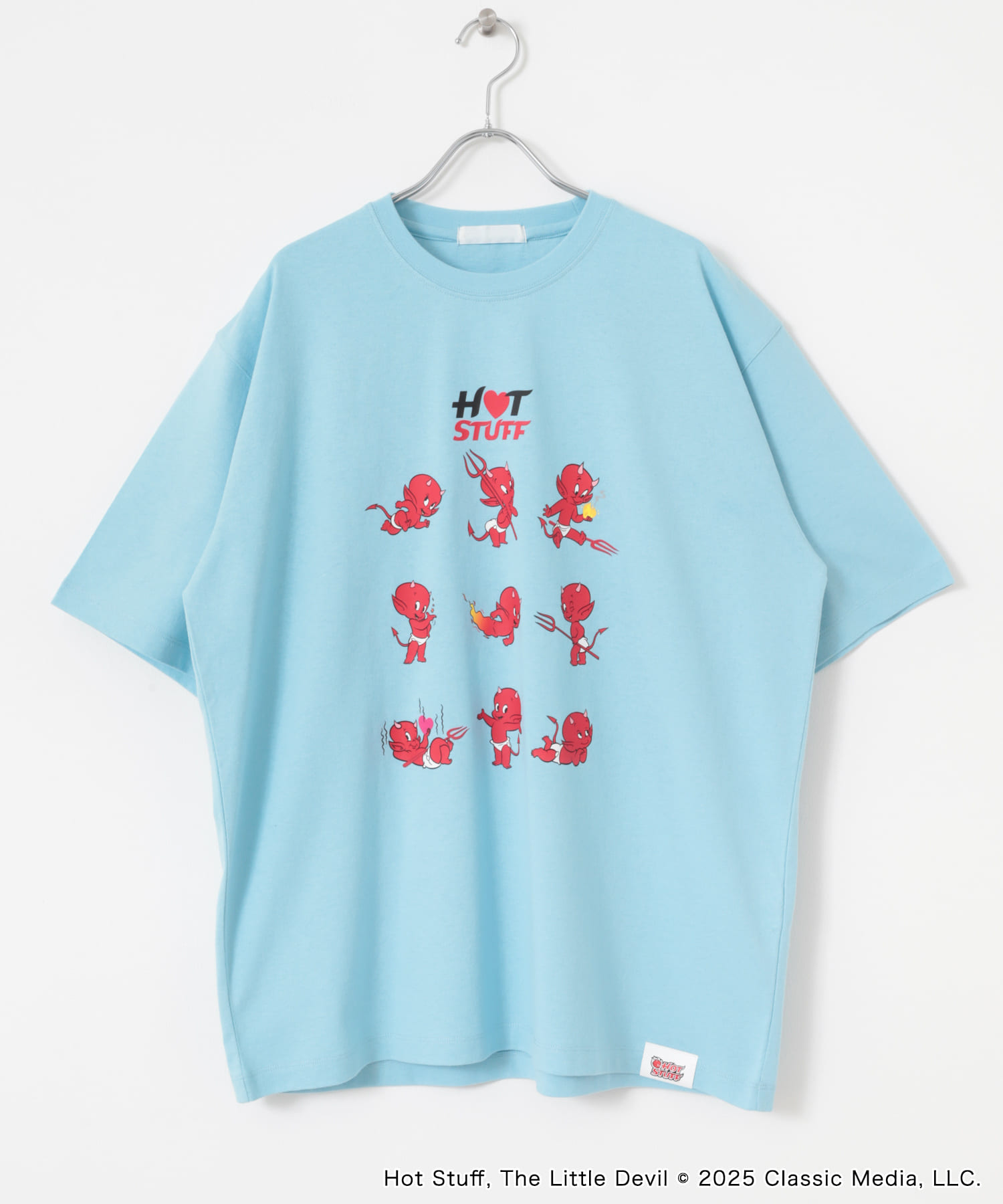 『別注』HOT STUFF×SENSE OF PLACE　 プリントTシャツ B L.BLUE M