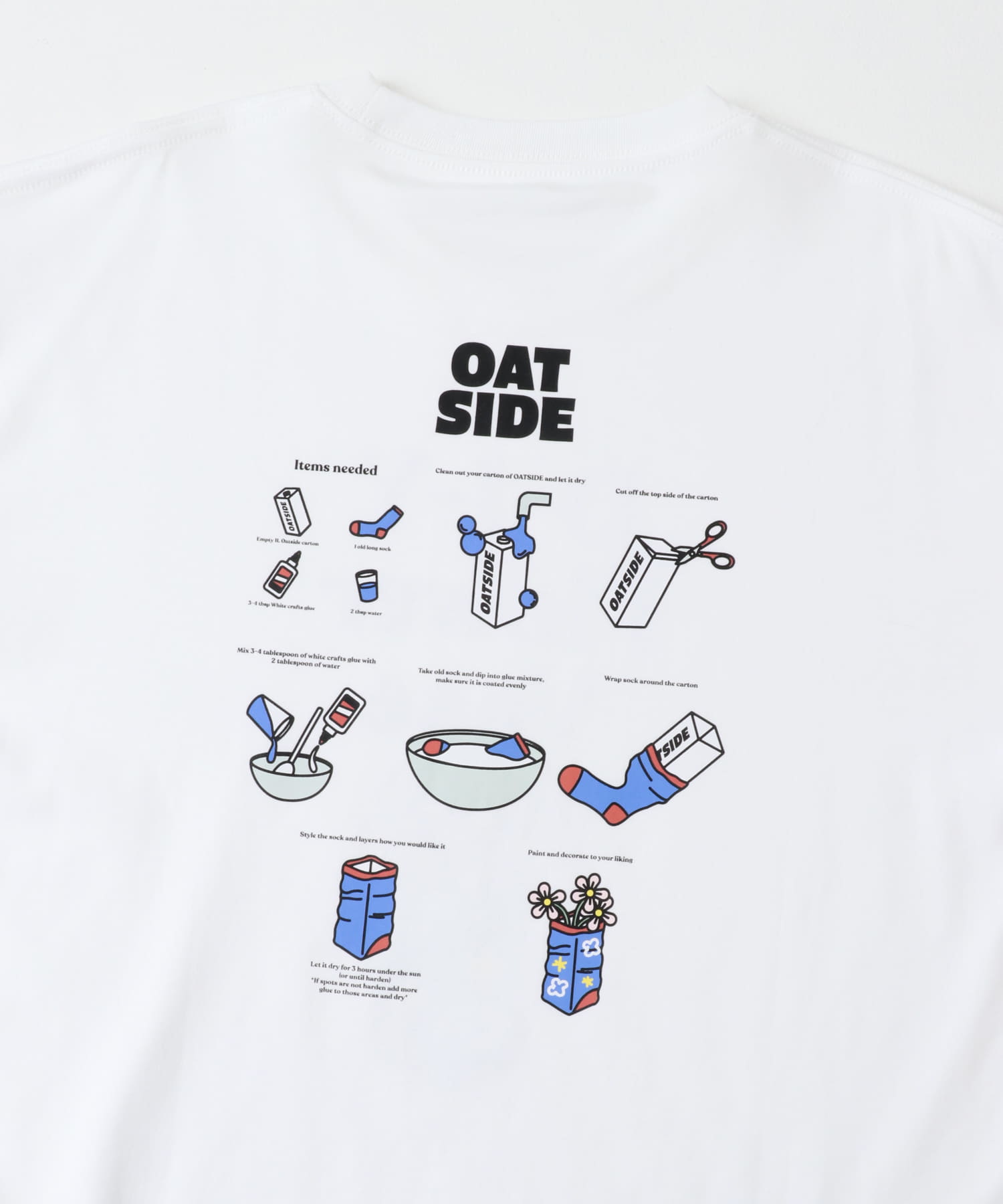 『別注』OATSIDE×SENSE OF PLACE　グラフィックショートスリーブ Tシャツ A WHITE M