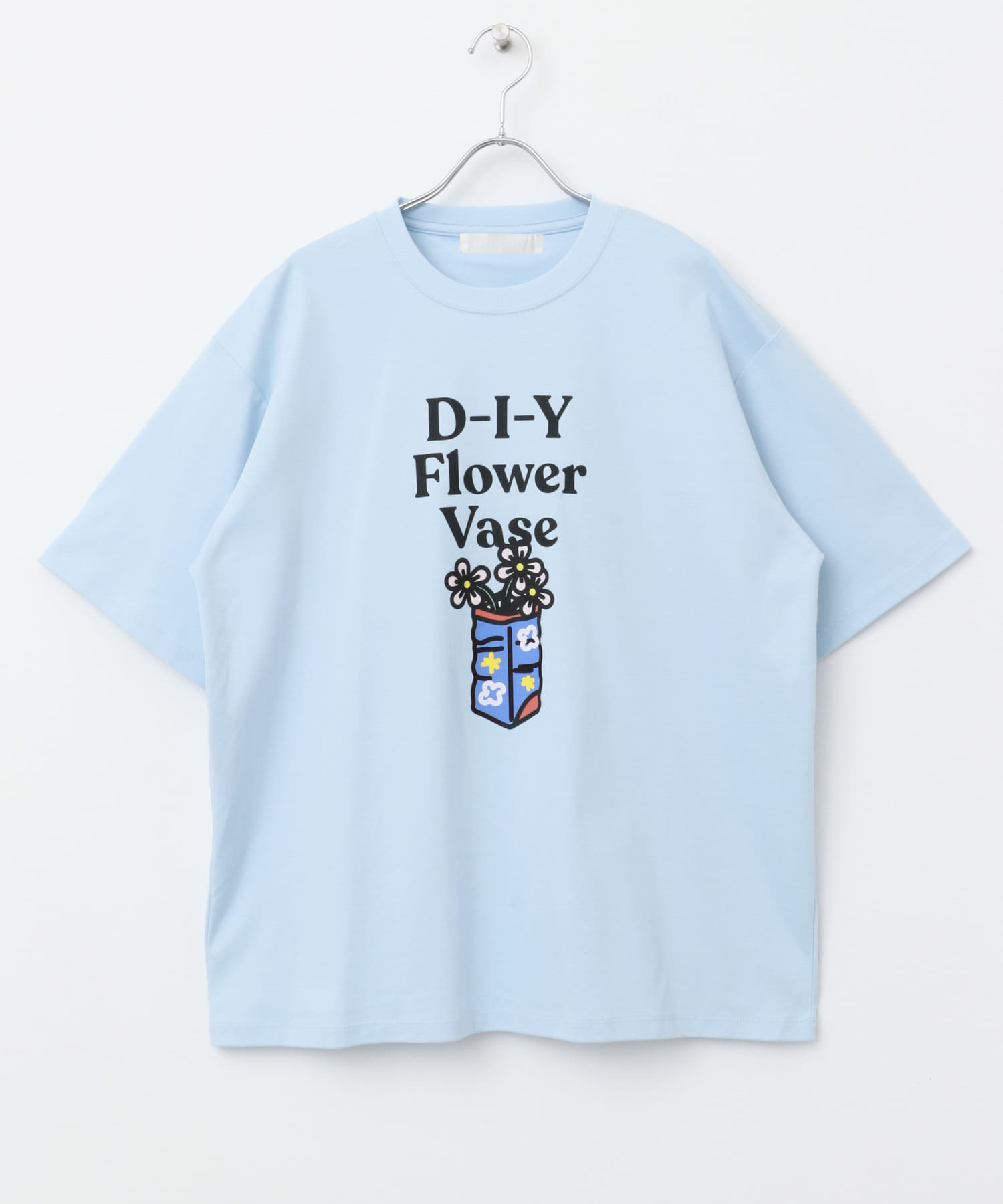 『別注』OATSIDE×SENSE OF PLACE　グラフィックショートスリーブ Tシャツ A L.BLUE M