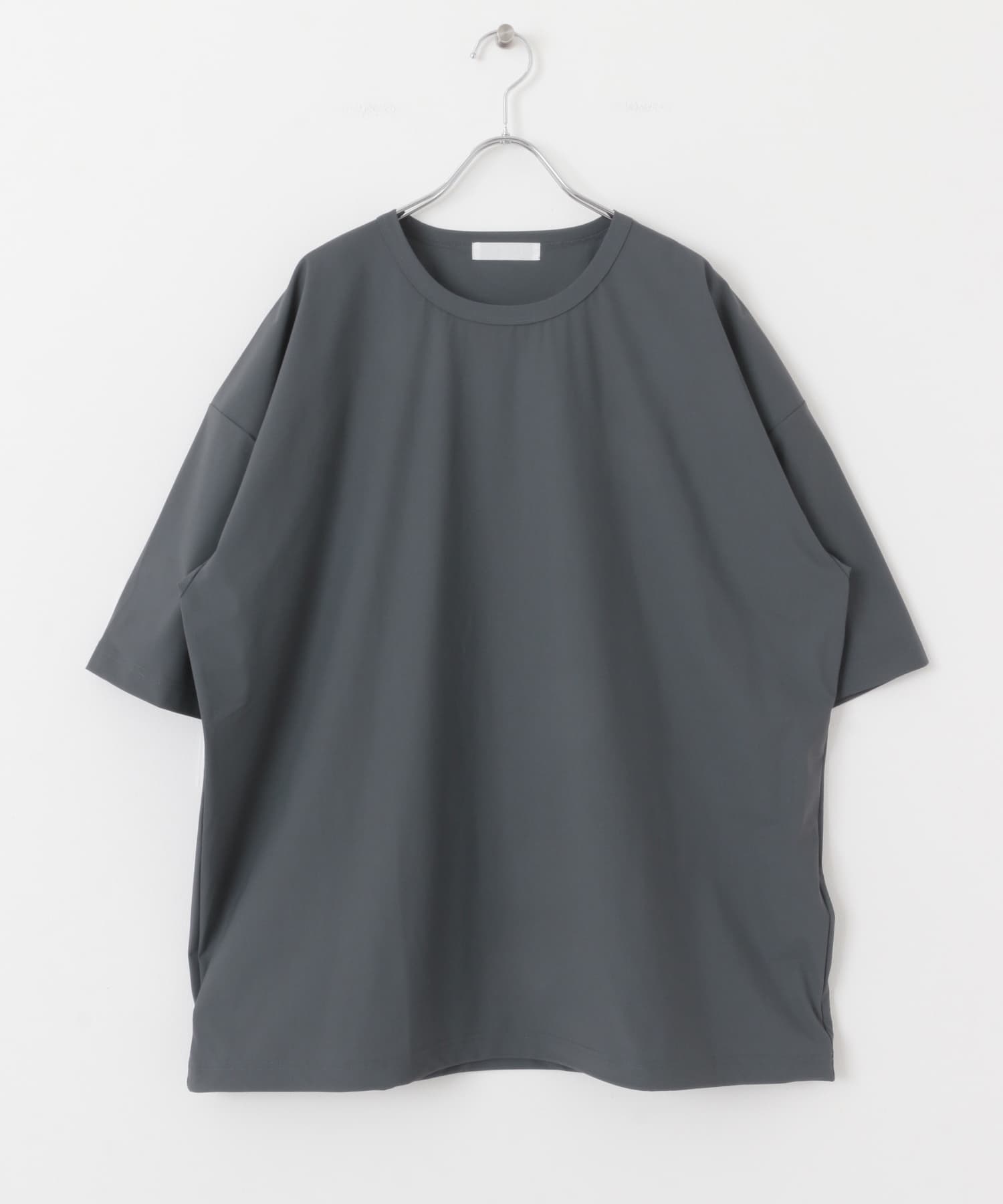 4WAYストレッチプルオーバーショートスリーブTシャツ CHARCOAL M