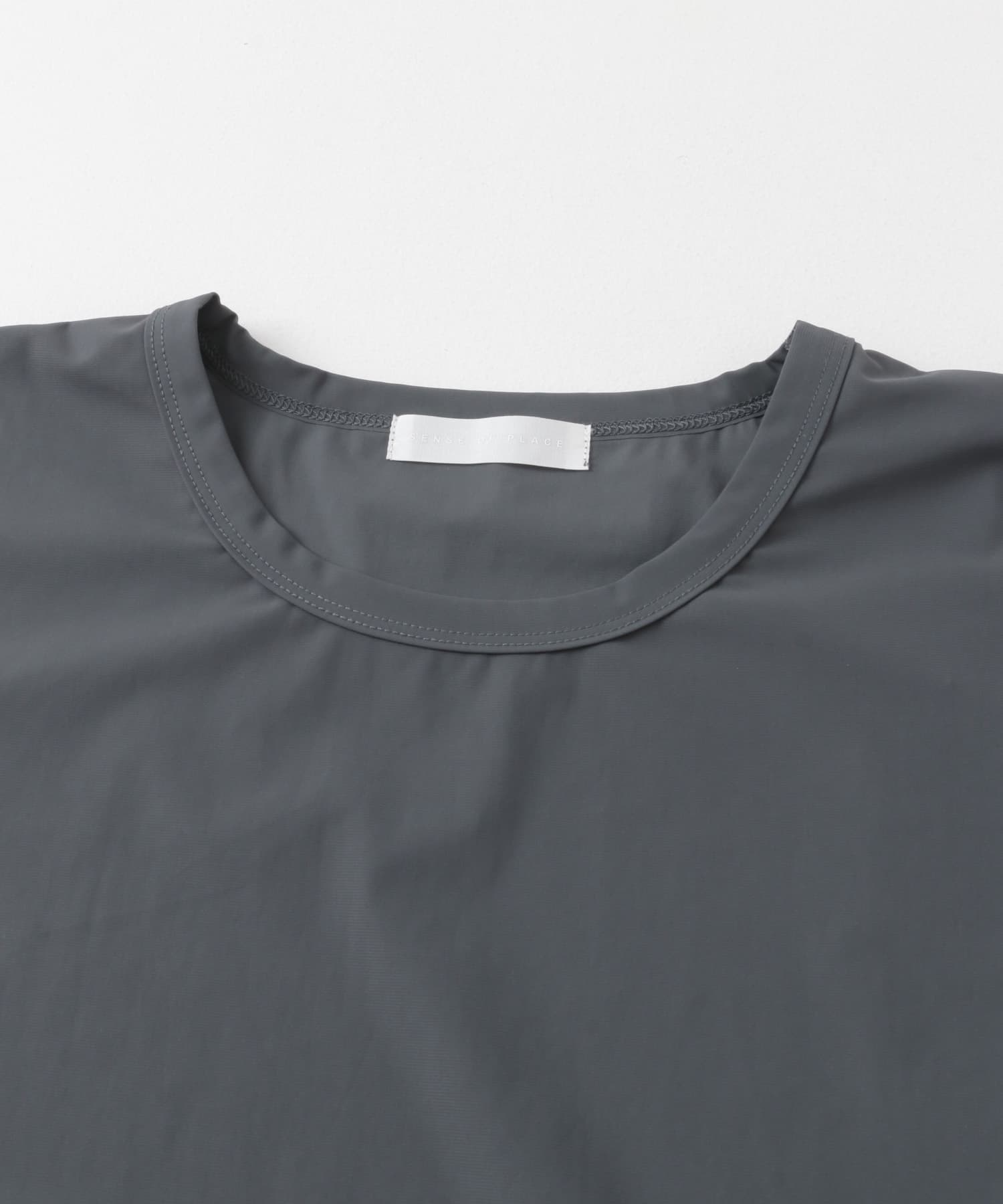 4WAYストレッチプルオーバーショートスリーブTシャツ CHARCOAL M