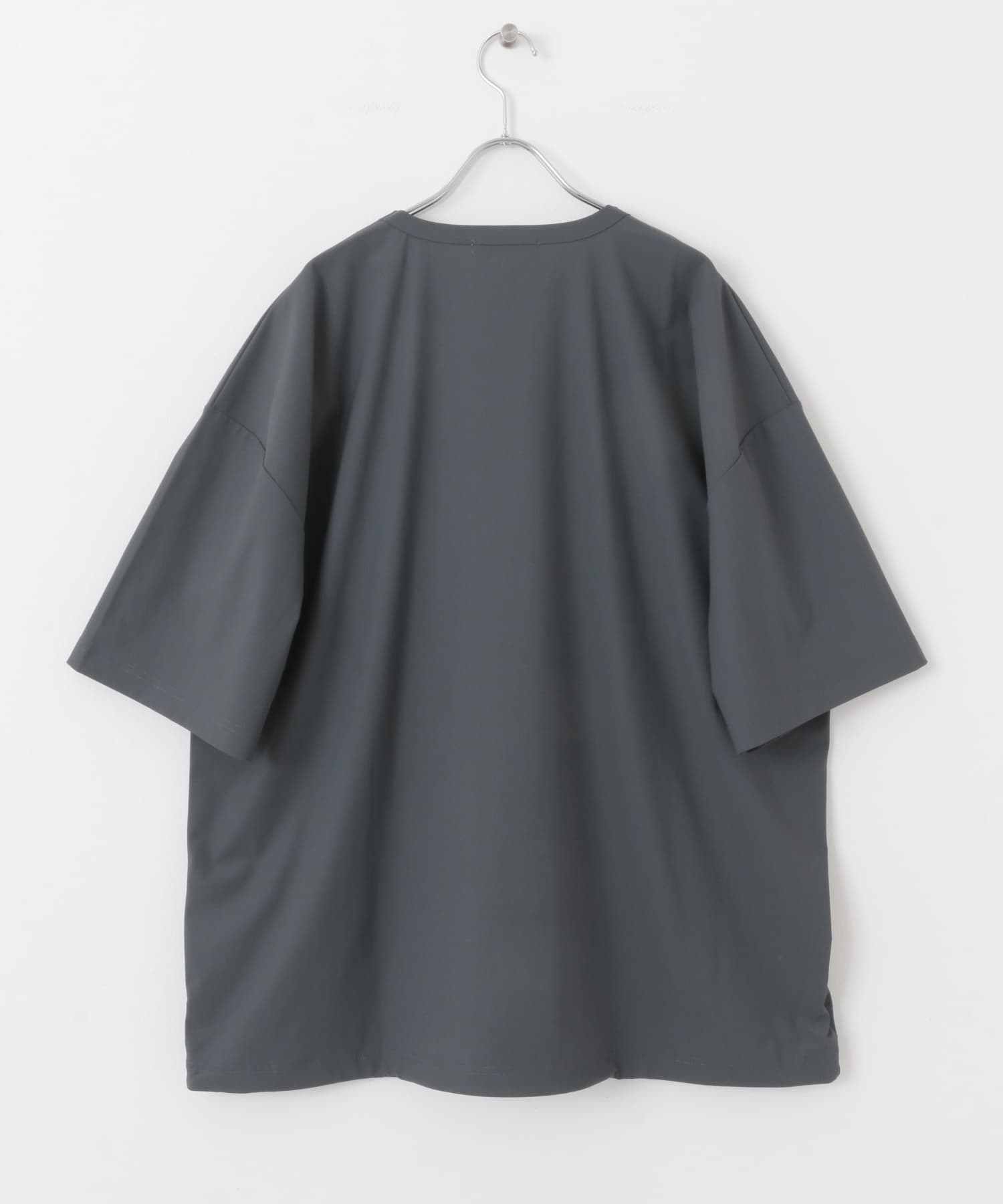 4WAYストレッチプルオーバーショートスリーブTシャツ CHARCOAL M