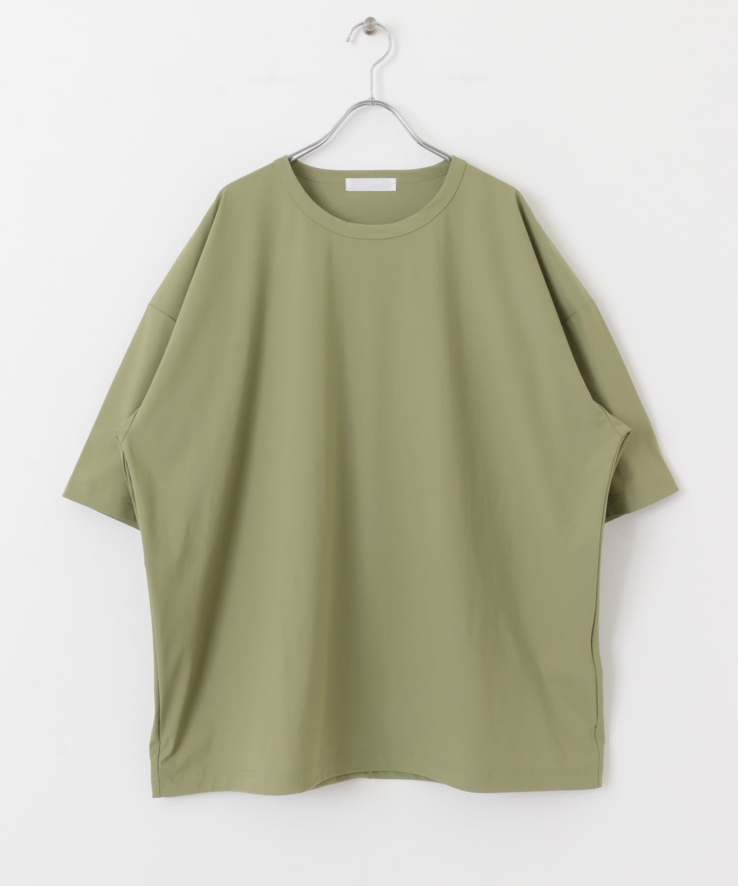 4WAYストレッチプルオーバーショートスリーブTシャツ L.KHAKI M