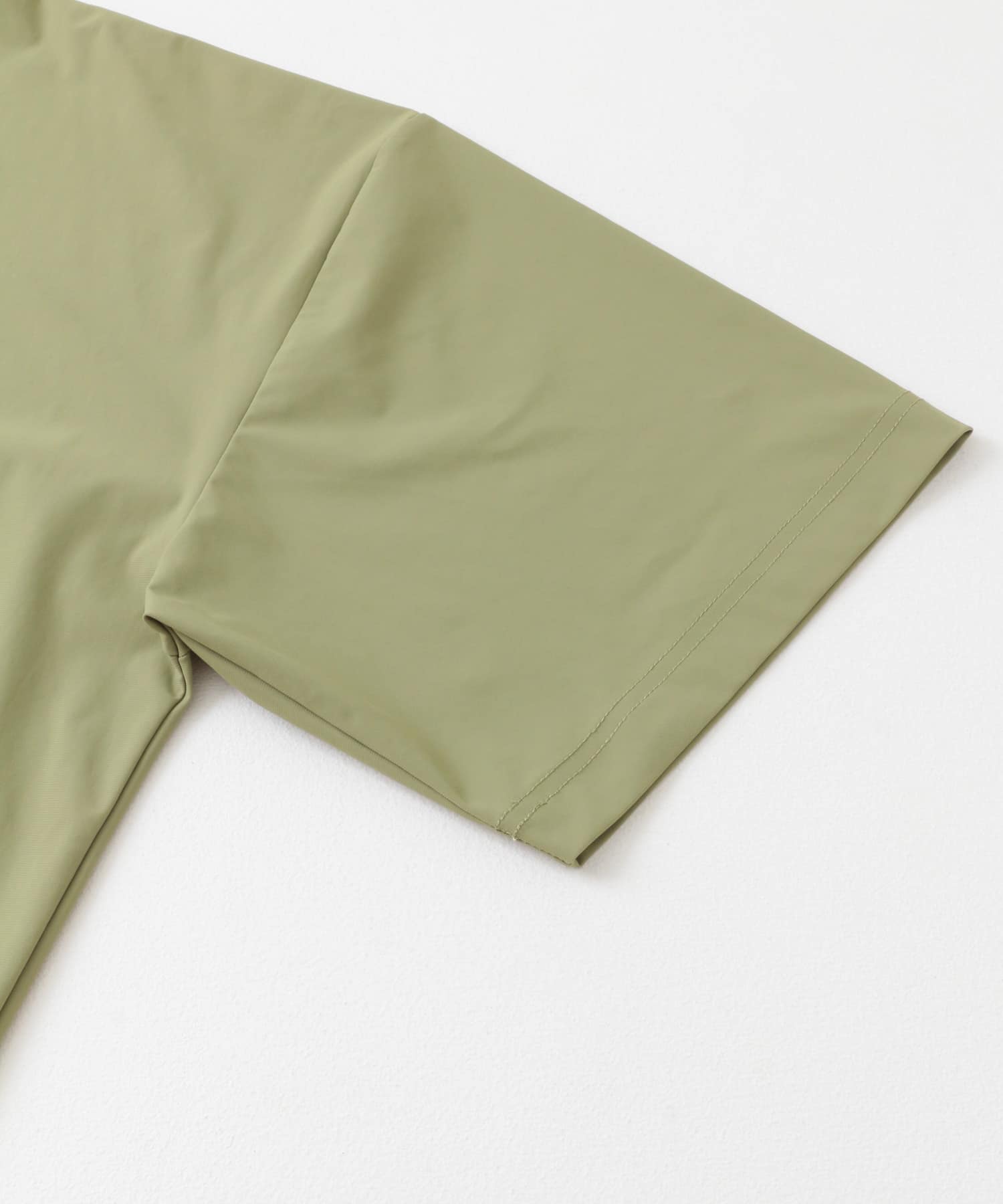 4WAYストレッチプルオーバーショートスリーブTシャツ L.KHAKI M