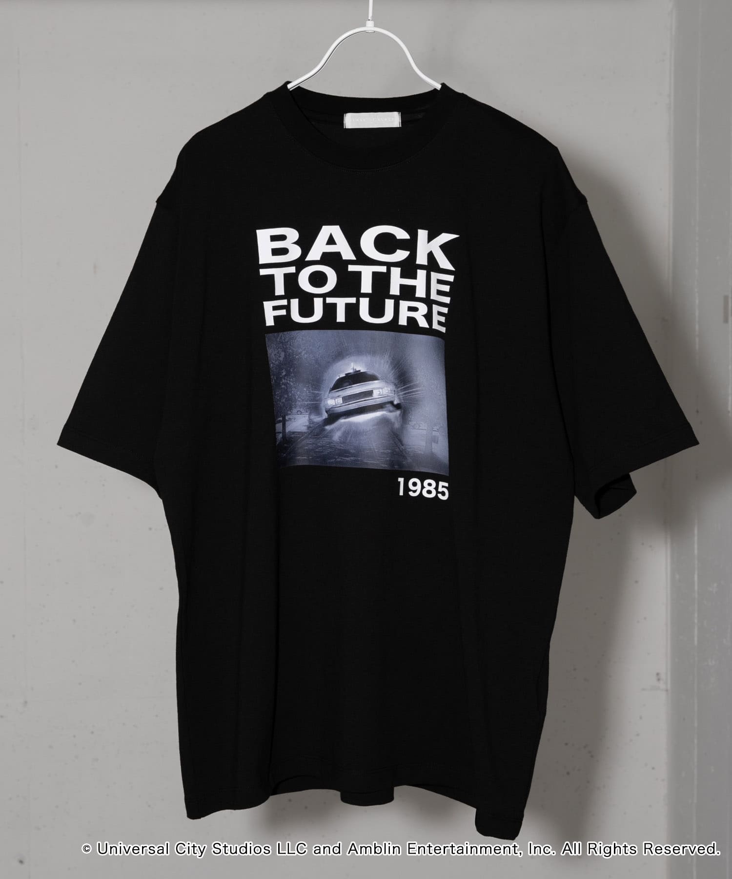『別注』SENSE OF PLACE×BTTF　クルーネックプリントTシャツ A BLACK L