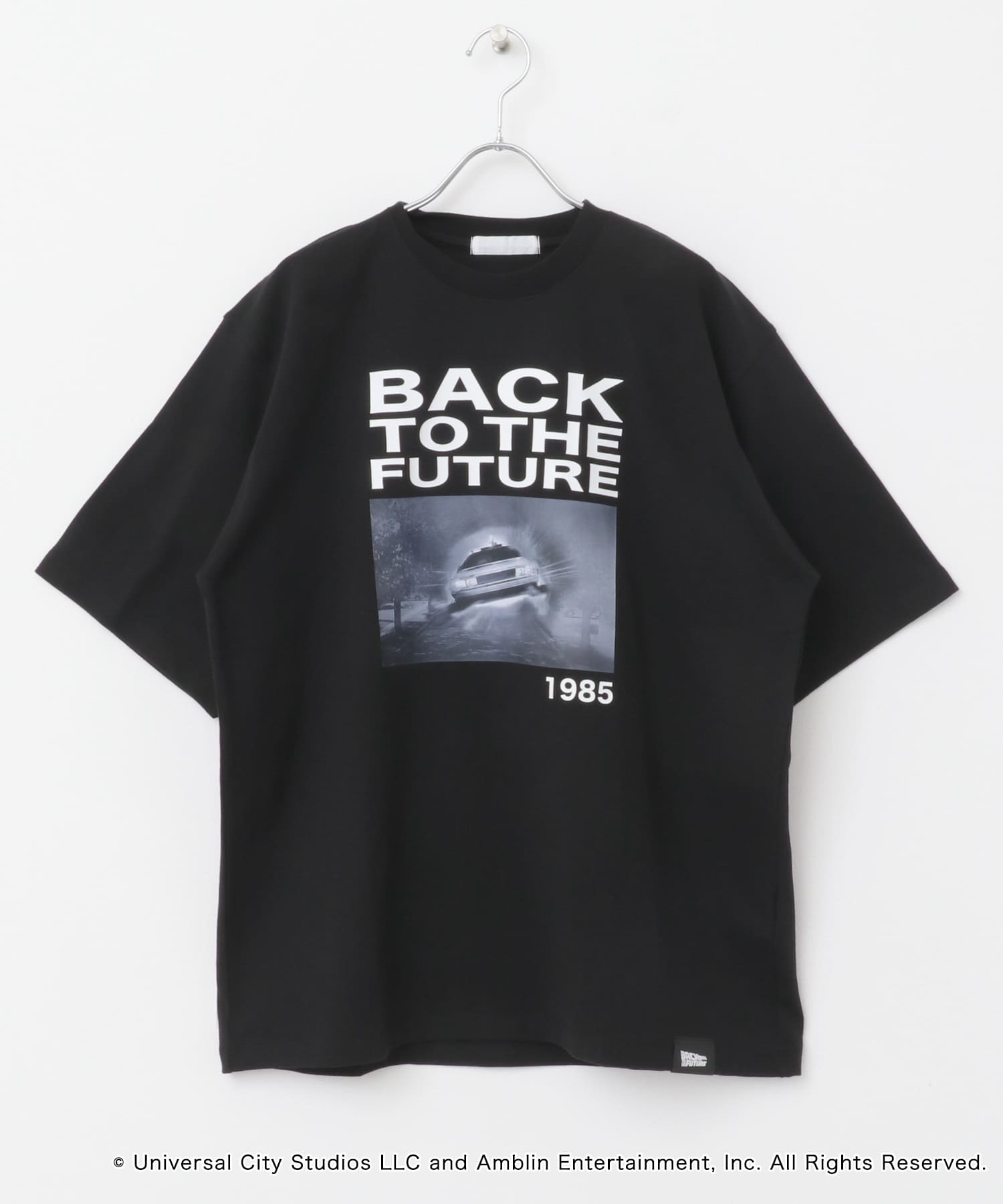 『別注』SENSE OF PLACE×BTTF　クルーネックプリントTシャツ A BLACK M