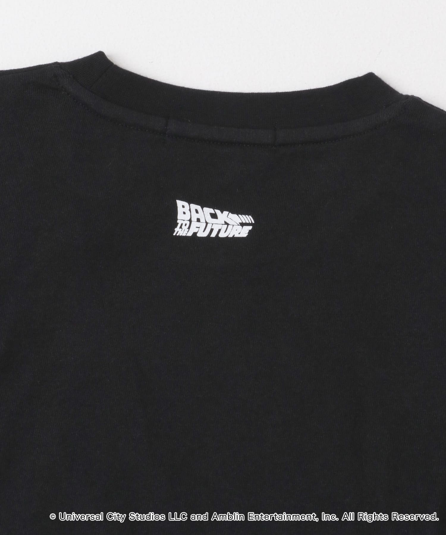『別注』SENSE OF PLACE×BTTF　クルーネックプリントTシャツ A BLACK M