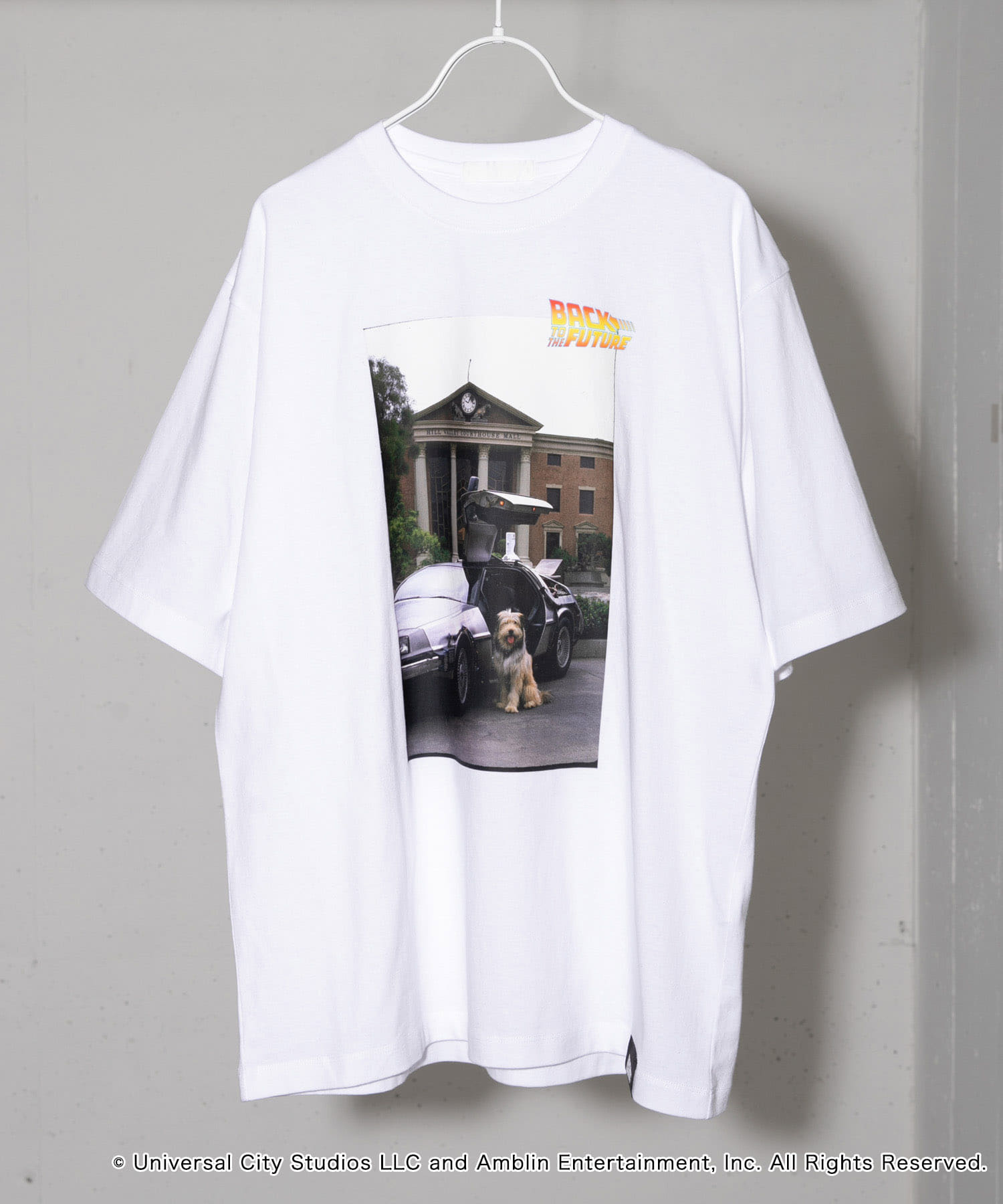 『別注』SENSE OF PLACE×BTTF　クルーネックプリントTシャツ B WHITE L