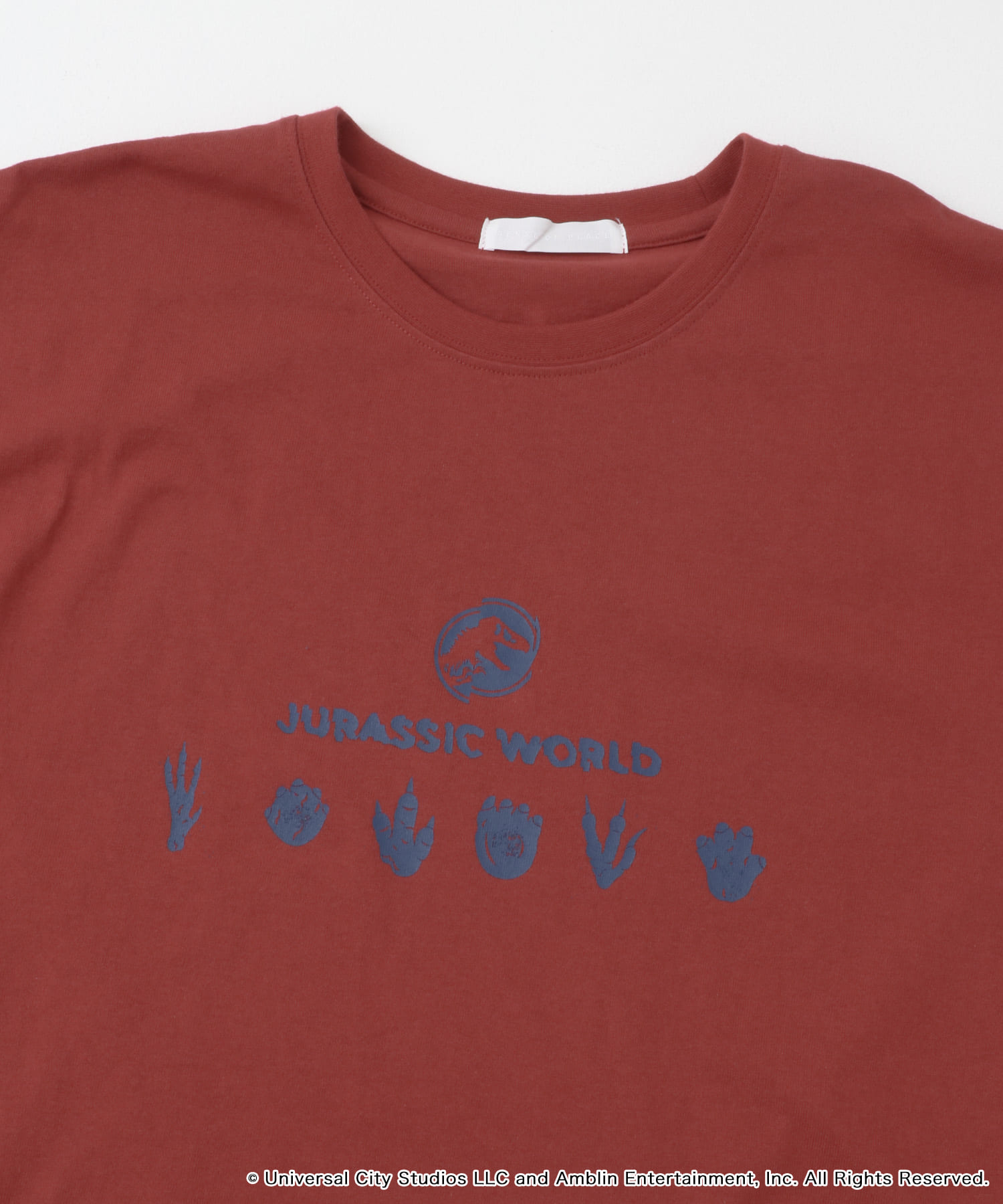 『別注』Jurassic World×SENSE OF PLACE　T-SHIRTS/B RED M