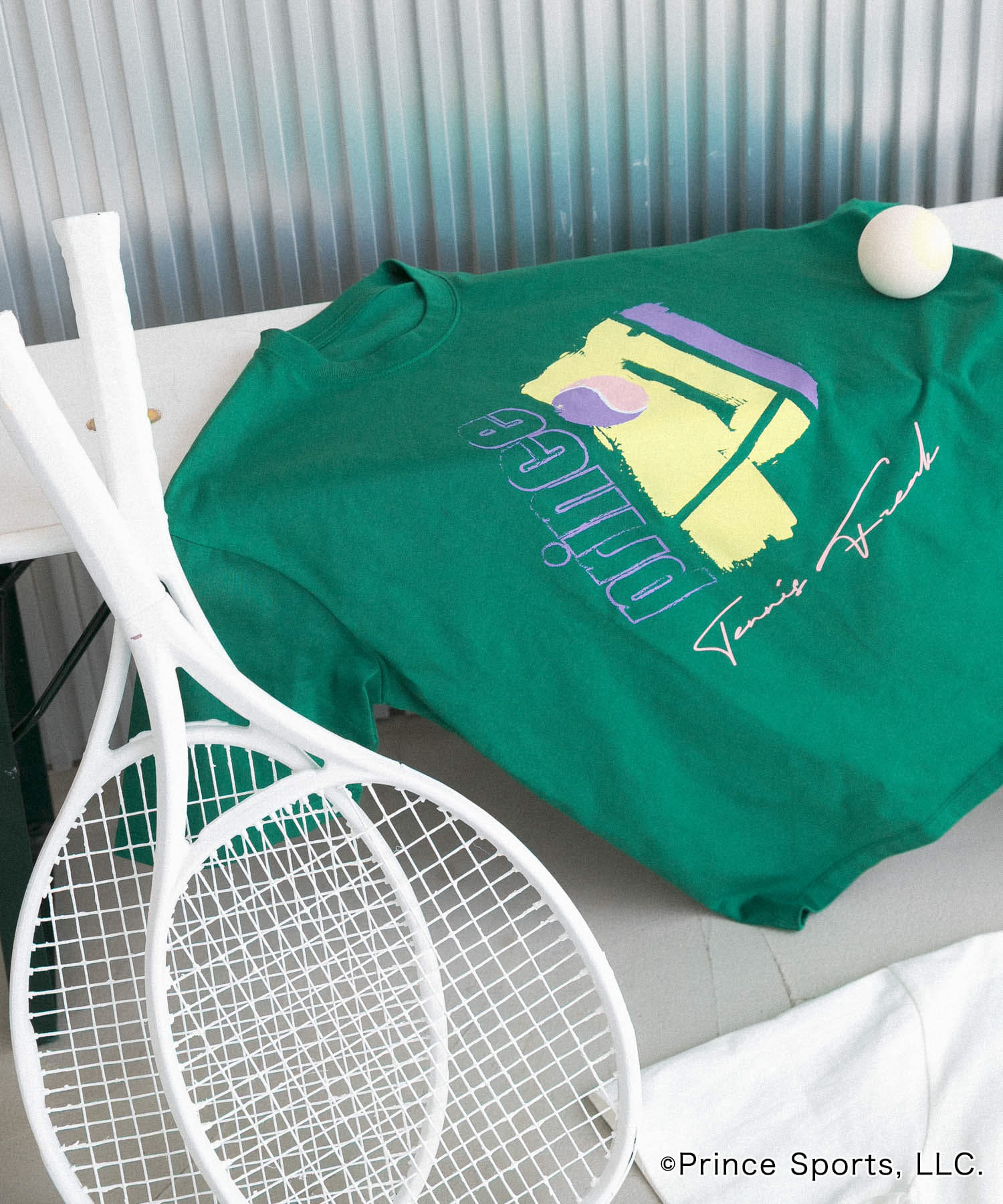 『別注』prince　グラフィックショートスリーブTシャツ GREEN M