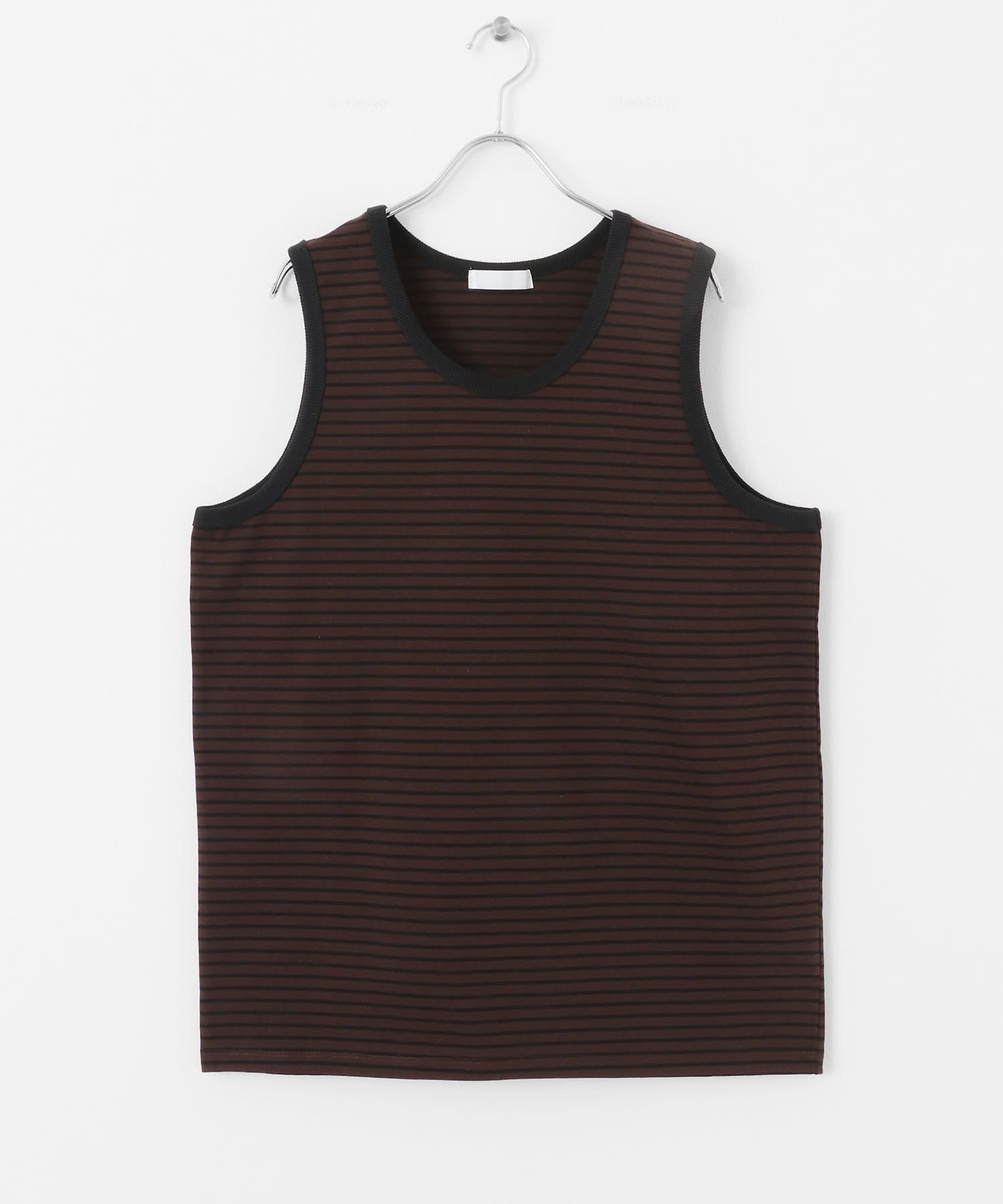 ボーダータンクトップ BROWN M