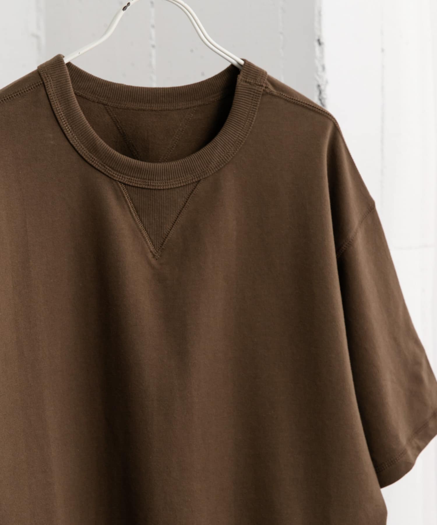 ライトスウェットショートスリーブTシャツ BROWN L