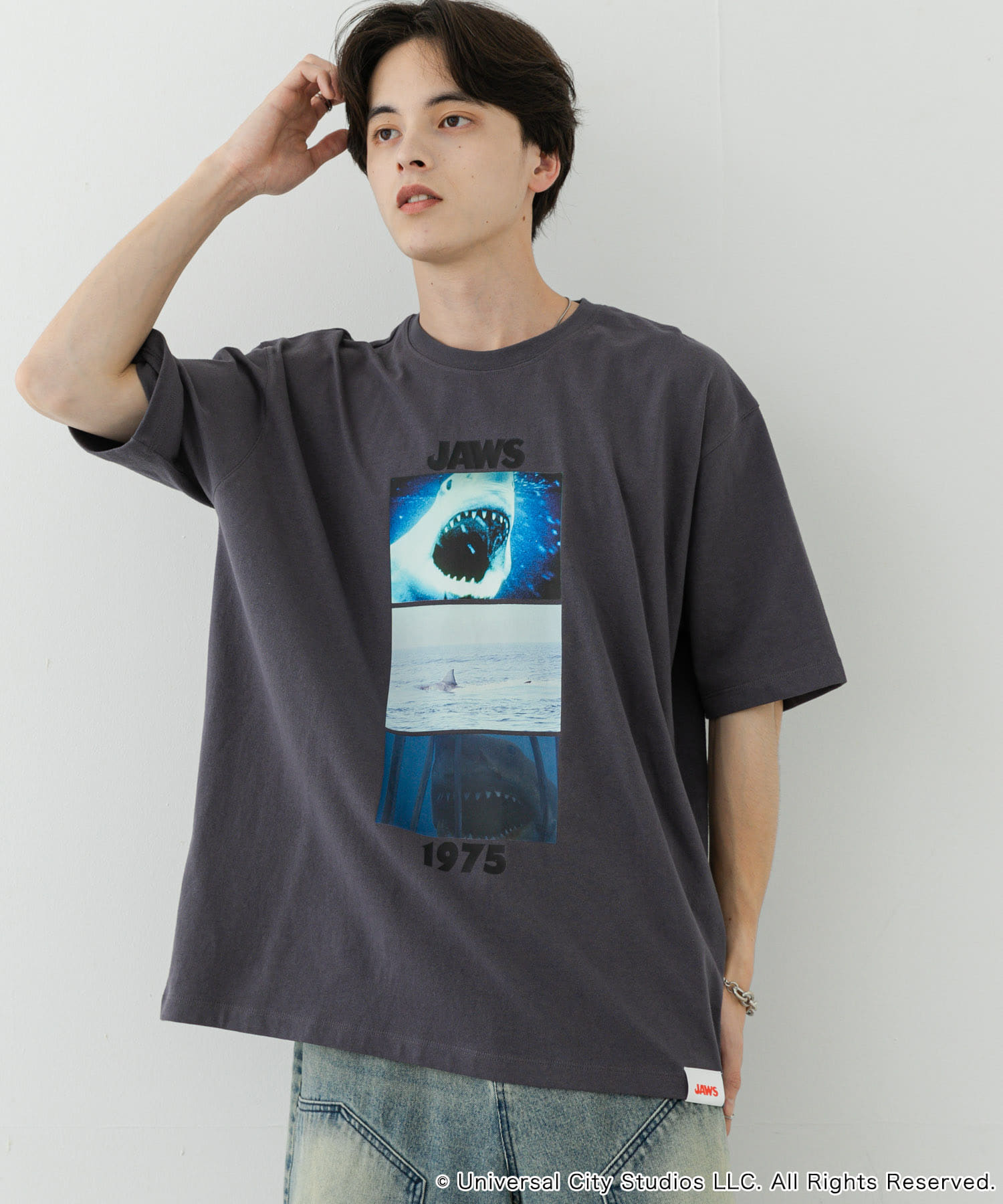 『別注』SENSE OF PLACE×JAWS　プリントT-SHIRTS/A