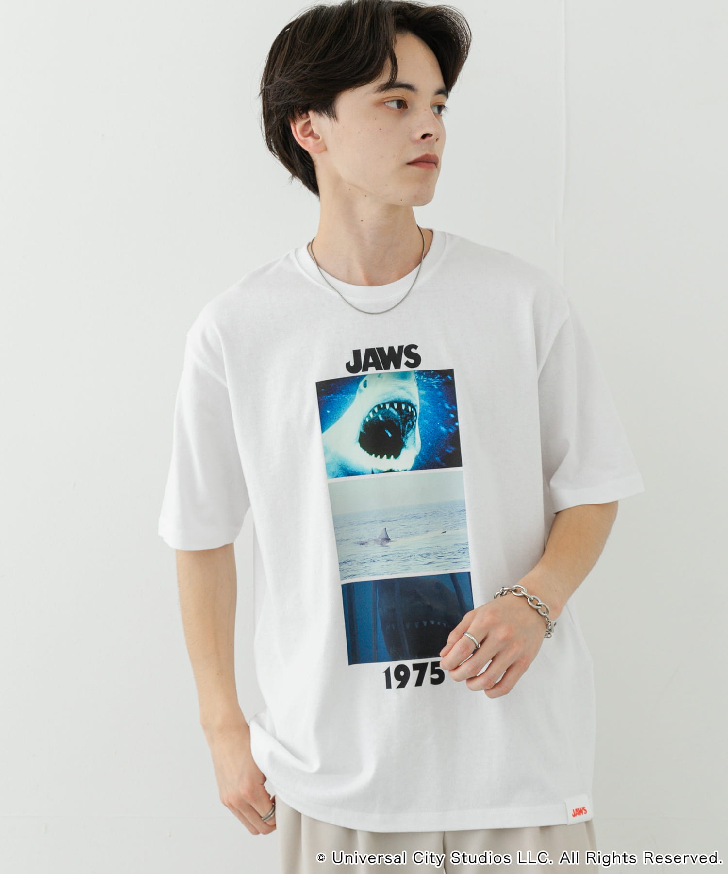 『別注』SENSE OF PLACE×JAWS　プリントT-SHIRTS/A