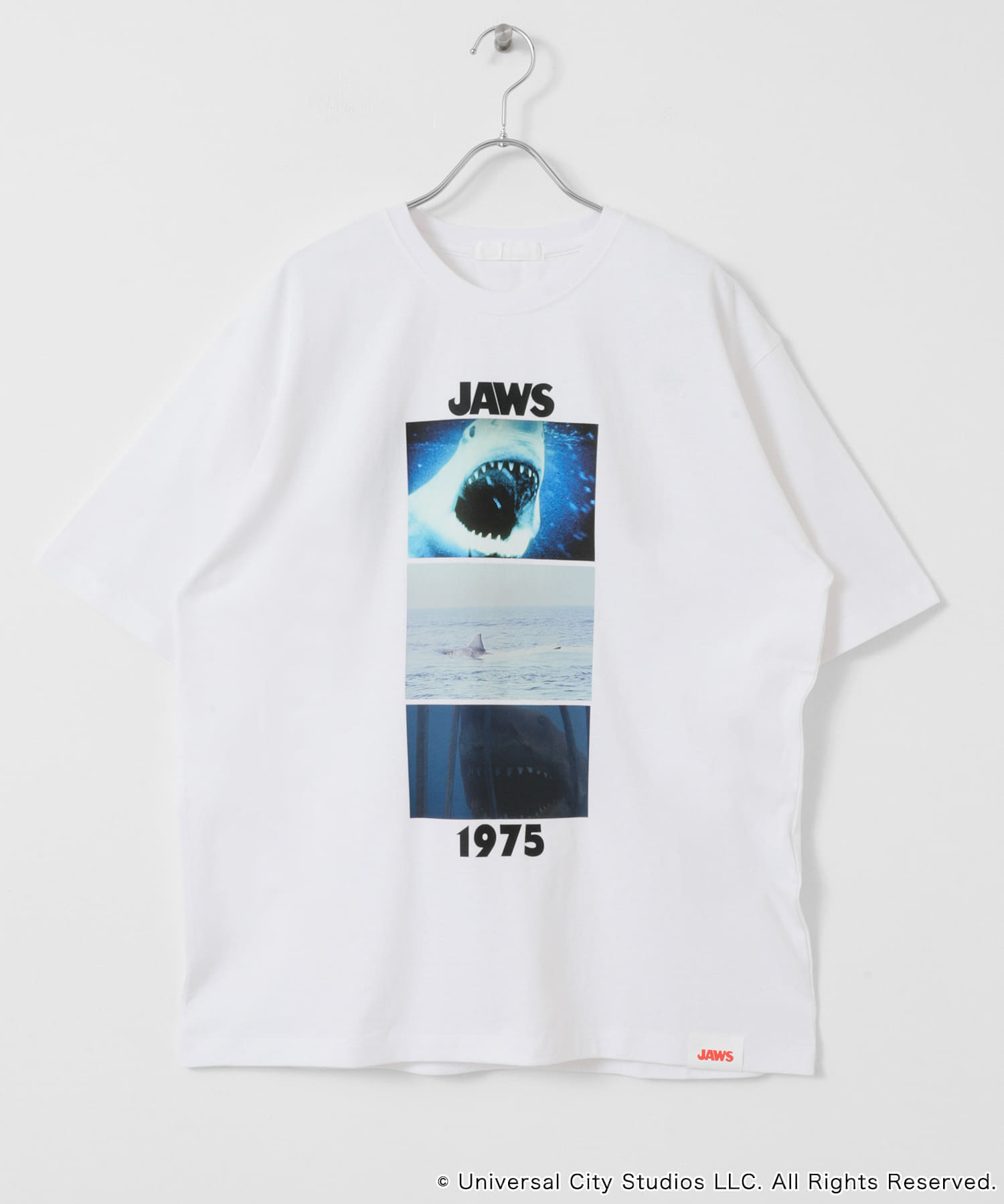 『別注』SENSE OF PLACE×JAWS　プリントT-SHIRTS/A WHITE M