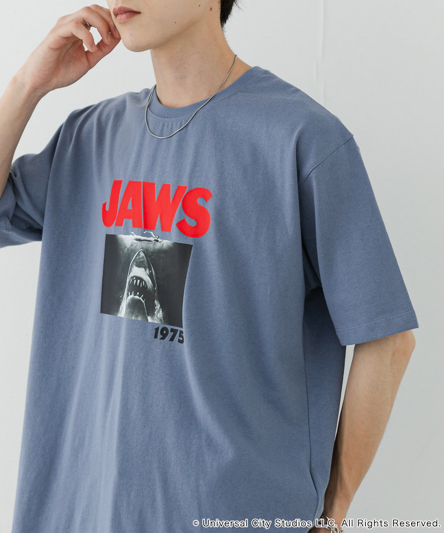 『別注』SENSE OF PLACE×JAWS　プリントT-SHIRTS/B