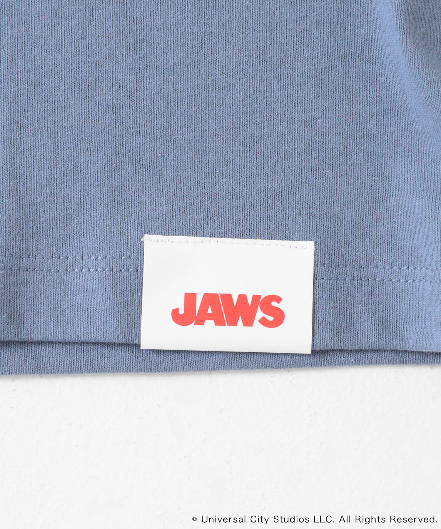 『別注』SENSE OF PLACE×JAWS　プリントT-SHIRTS/B BLUE M